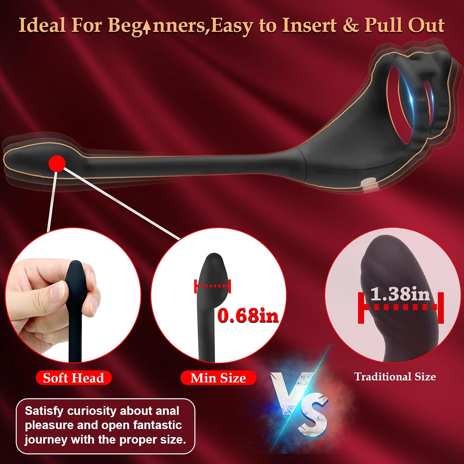 Vibrating Cock Ring Taint Stimulator with Mini Bullet, Remote Control Anal Butt Plug Prostate Massager Penis Ring Male Vibrators for Men Pleasure Sex Toys For Adult Couples · v3