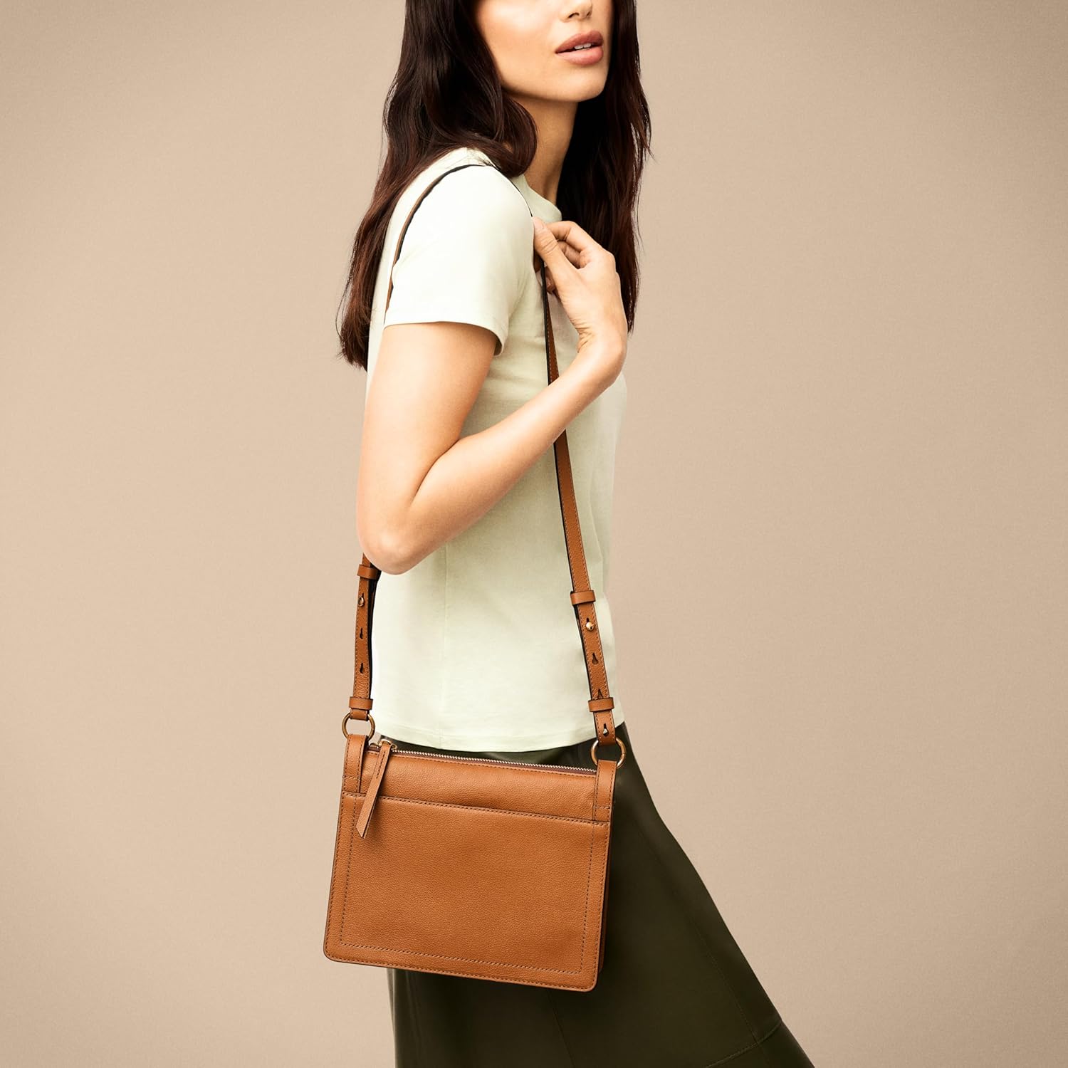 Fossil Womens Taryn Leather Crossbody Purse Handbag for Women · v4