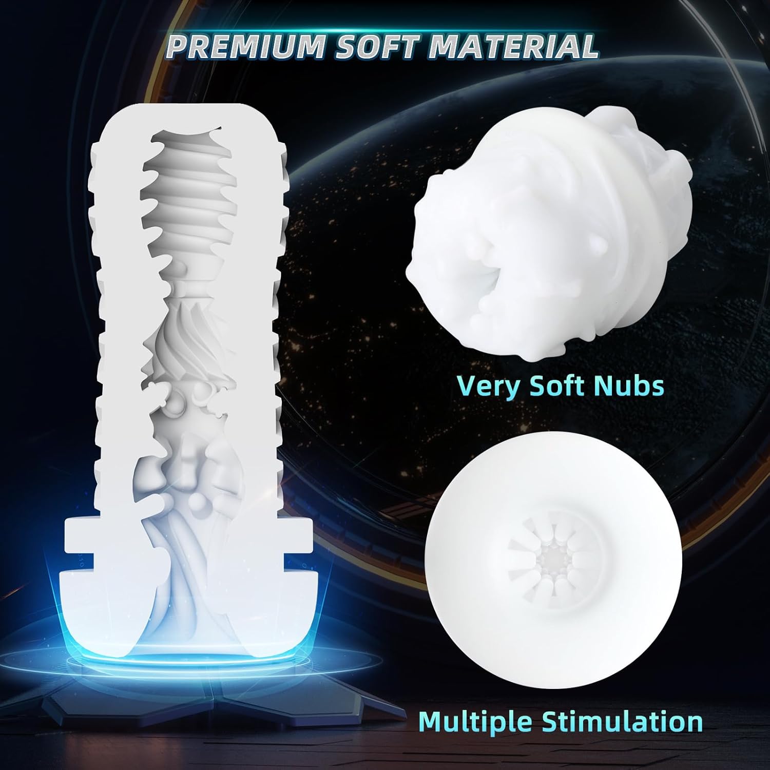 Male Masturbator Sex Toys for Men - Male Sex Toy Penis Pump with 3 Suctions  4 Vibrations, Mens Sex Toys with 3D Sleeve, Hands Free Masturbators Blowjob Adult Toys, Silicone Shell Male Stroker(Black) · v3