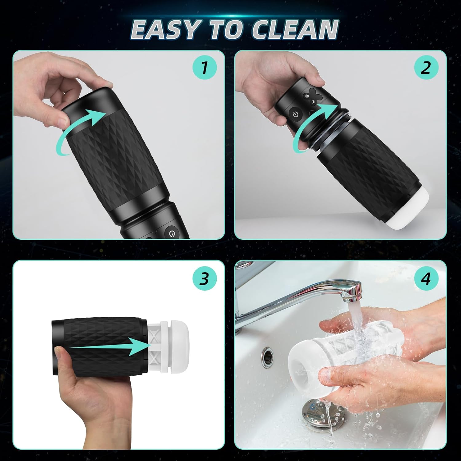 Male Masturbator Sex Toys for Men - Male Sex Toy Penis Pump with 3 Suctions  4 Vibrations, Mens Sex Toys with 3D Sleeve, Hands Free Masturbators Blowjob Adult Toys, Silicone Shell Male Stroker(Black) · v3