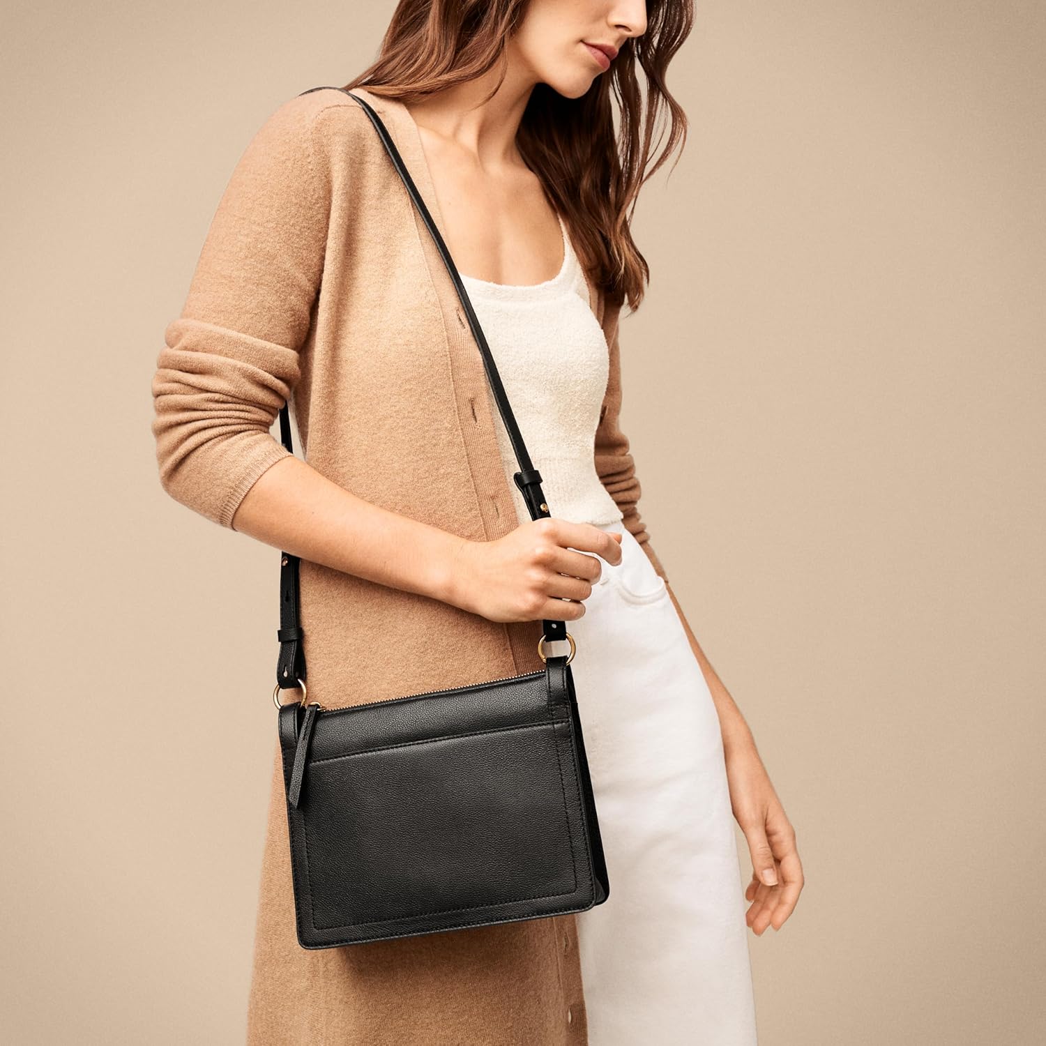 Fossil Womens Taryn Leather Crossbody Purse Handbag for Women · v3