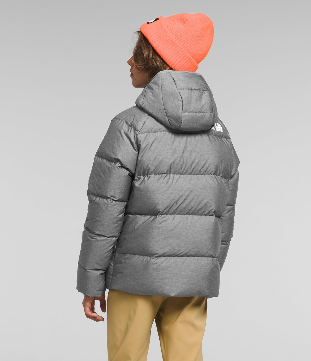 THE NORTH FACE Boys Reversible North Down Hooded Jacket, размер L, TNF Medium Grey Heather