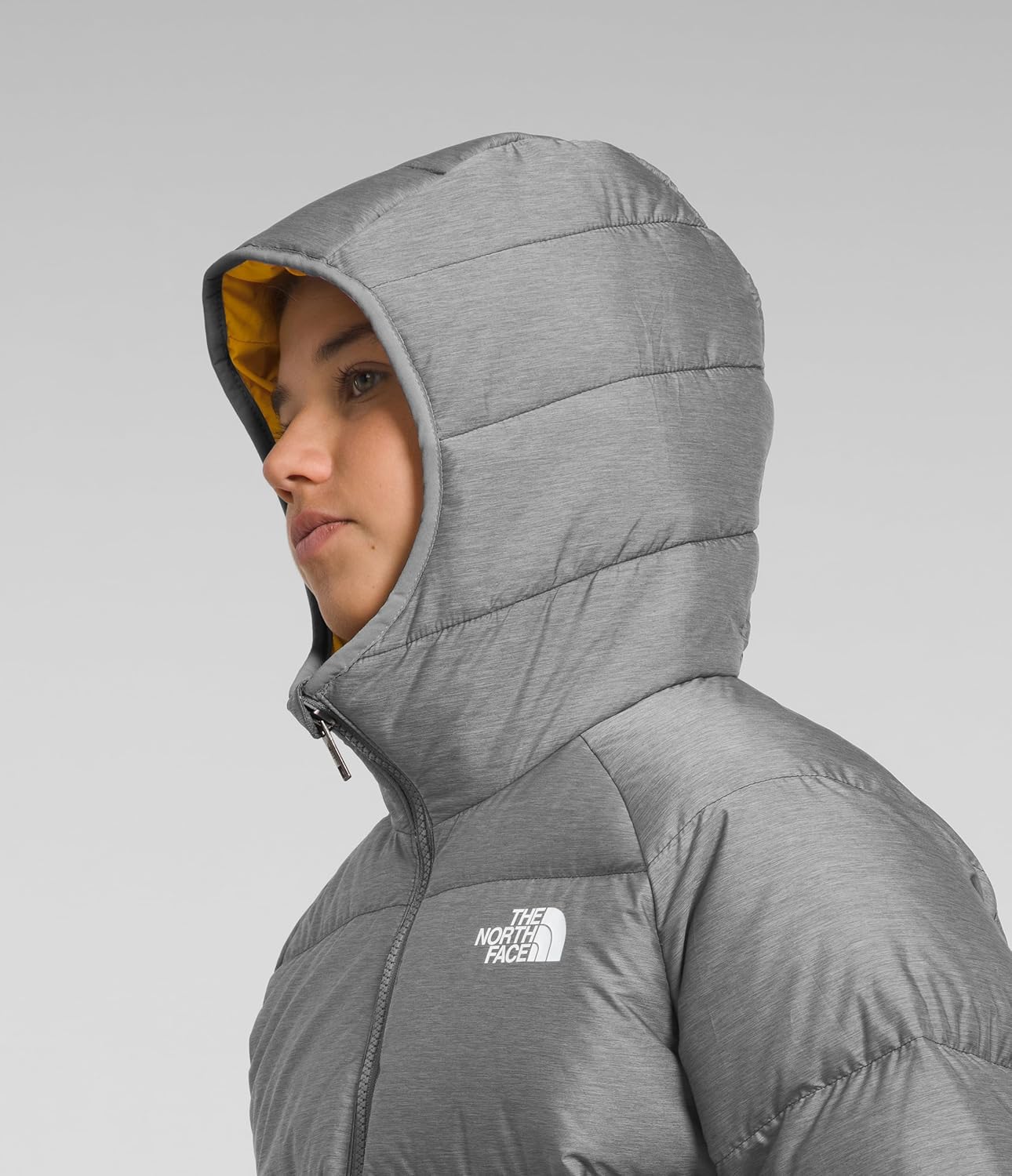 THE NORTH FACE Boys Reversible North Down Hooded Jacket, размер L, TNF Medium Grey Heather
