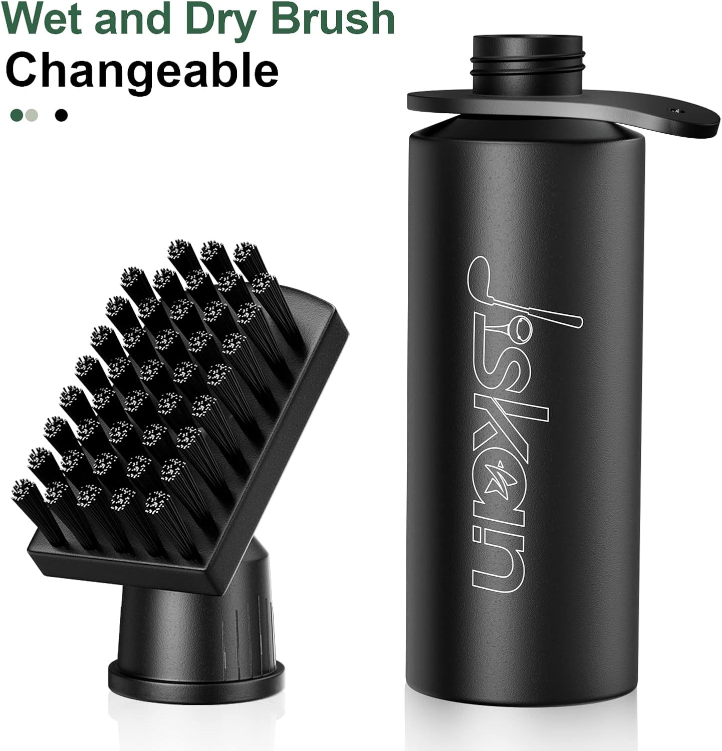 Le nettoyeur de pinceaux Pro Golf Club avec clip de retenue et bouteille d'eau compressible 7,5 pouces peut contenir 4 onces d'eau, accessoires de golf essentiels pour hommes, meilleurs cadeaux de golf pour hommes