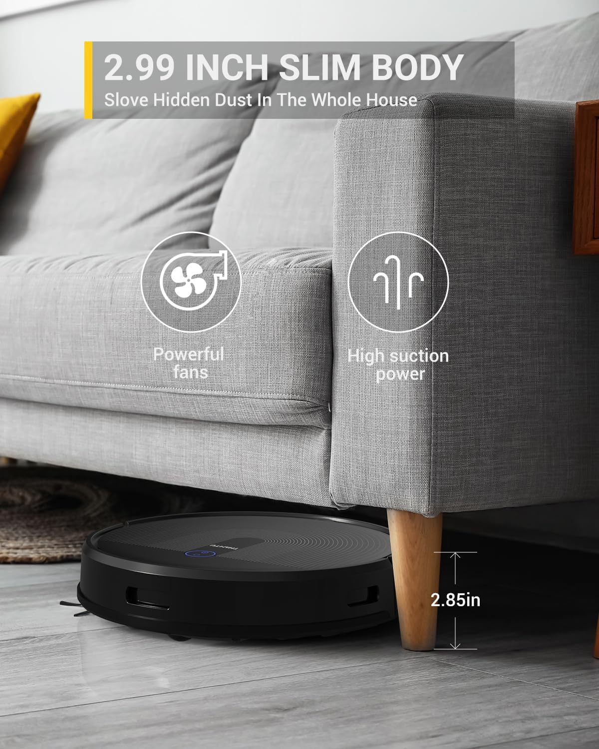 G11 Max Robotic Vacuum Cleaner with Smart Dynamic Navigation, 2500Pa Suction Powerful Robot Vacuums, APP Control for Pet Hair, Hard Floor and Medium-Pile Carpet · v2