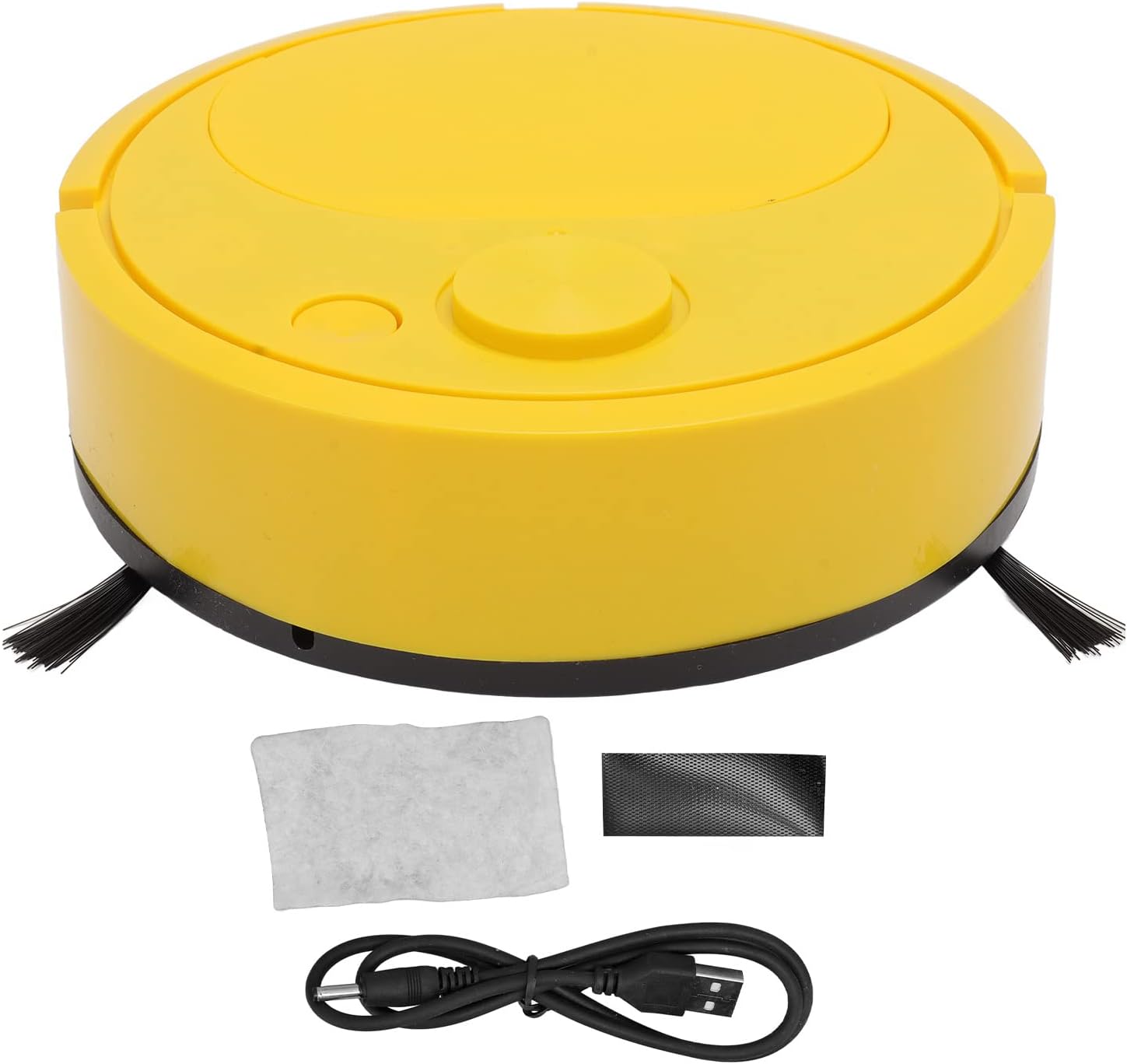 Fdit Robot Vacuum Cleaner, Mini Automatic Avoidance USB Charging Smart Sweeping Robot for Wooden Flooring for Carpet (Yellow) · v2