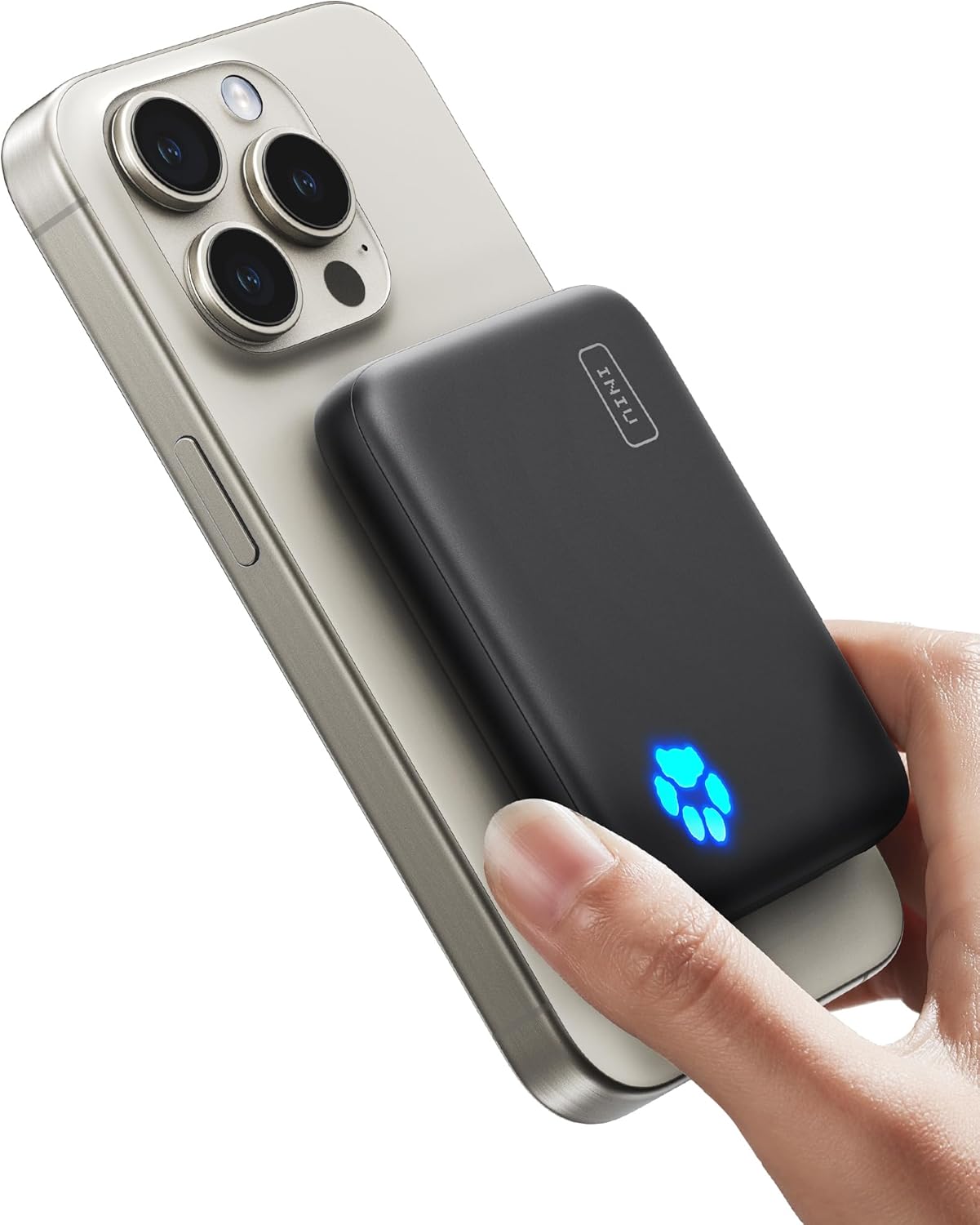 INIU for Magsafe Portable Charger, Small 10000mAh 20W PD Magnetic Power Bank, USB C inOut Wireless Battery Pack Phone Charger, Only for iPhone 16/16 Plus/16 Pro/16 Pro Max, iPhone 15/14/13/12 Series · v2