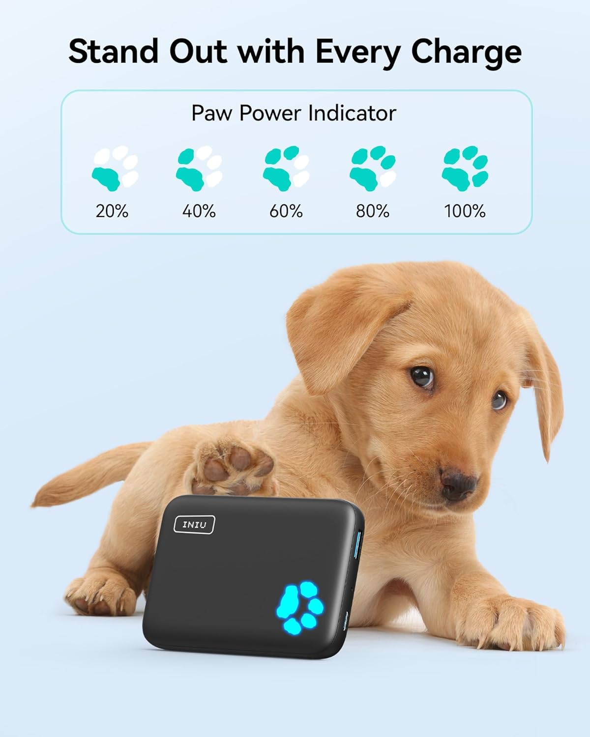 INIU per caricabatterie portatile Magsafe, piccolo power bank magnetico PD da 10000 mAh 20 W, caricabatterie wireless USB C InOut, solo per iPhone 16/16 Plus/16 Pro/16 Pro Max, iPhone serie 15/14/13/12