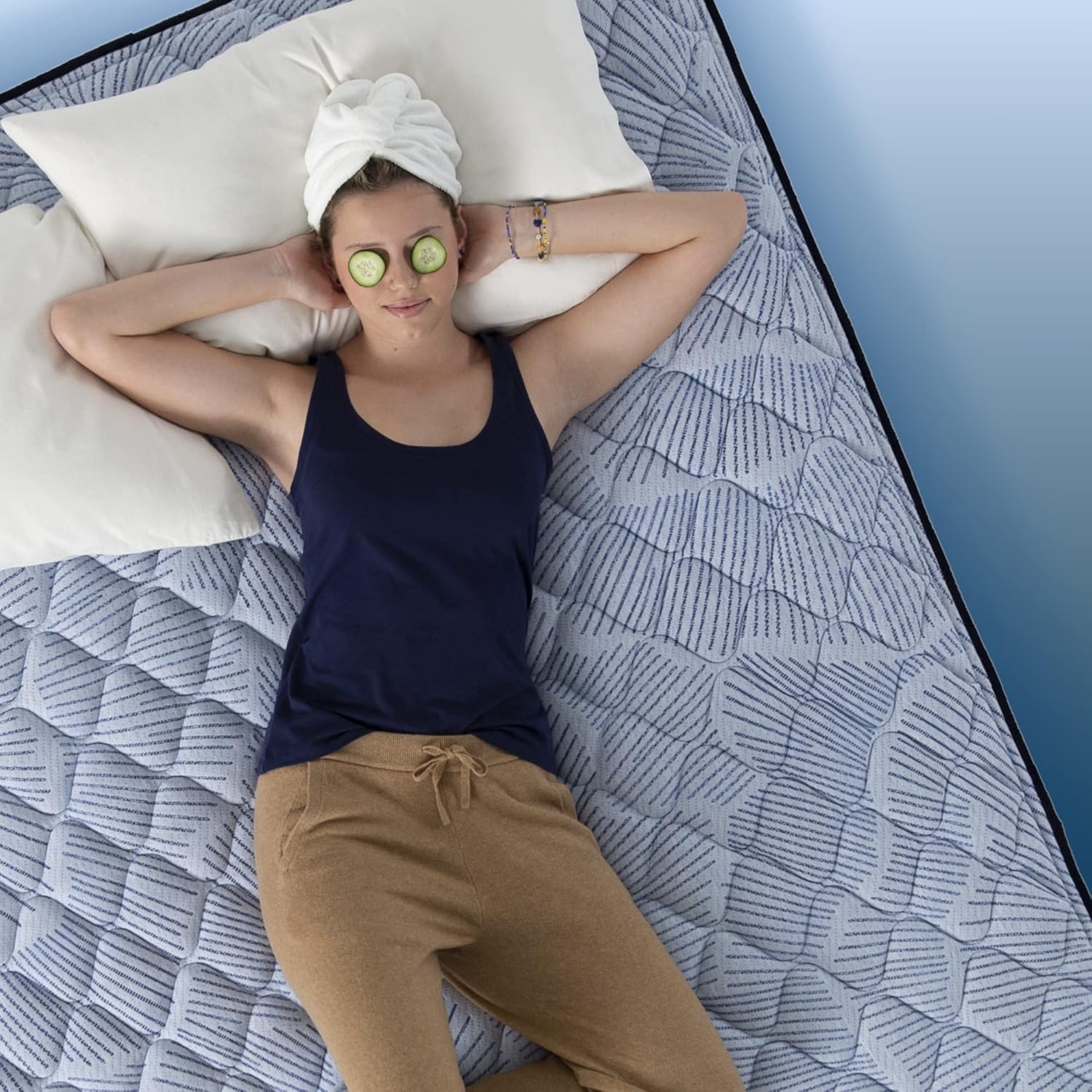 Serta Perfect Sleeper Enhanced 12 Queen Mattress - Firm, Cooling Gel Memory Foam, Pocket Innersprings for Motion Isolation, Edge Support, CertiPUR-US Certified - Nurture Night · v2