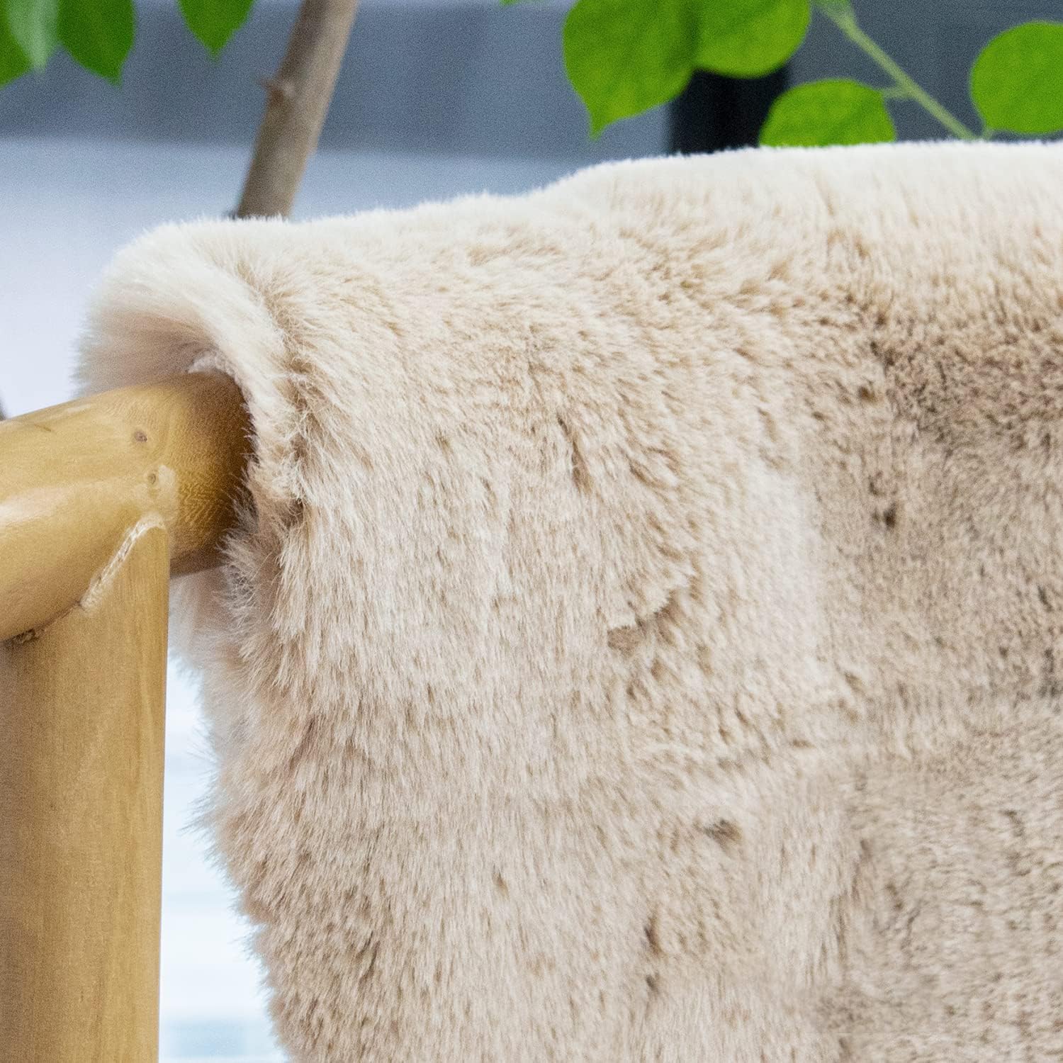 Light Brown Beige Plush Shag Area Rugs 8x10 Rugs for Living Room Boho Fluffy Large Rabbit Fuzzy Fur Rug for Bedroom · v6