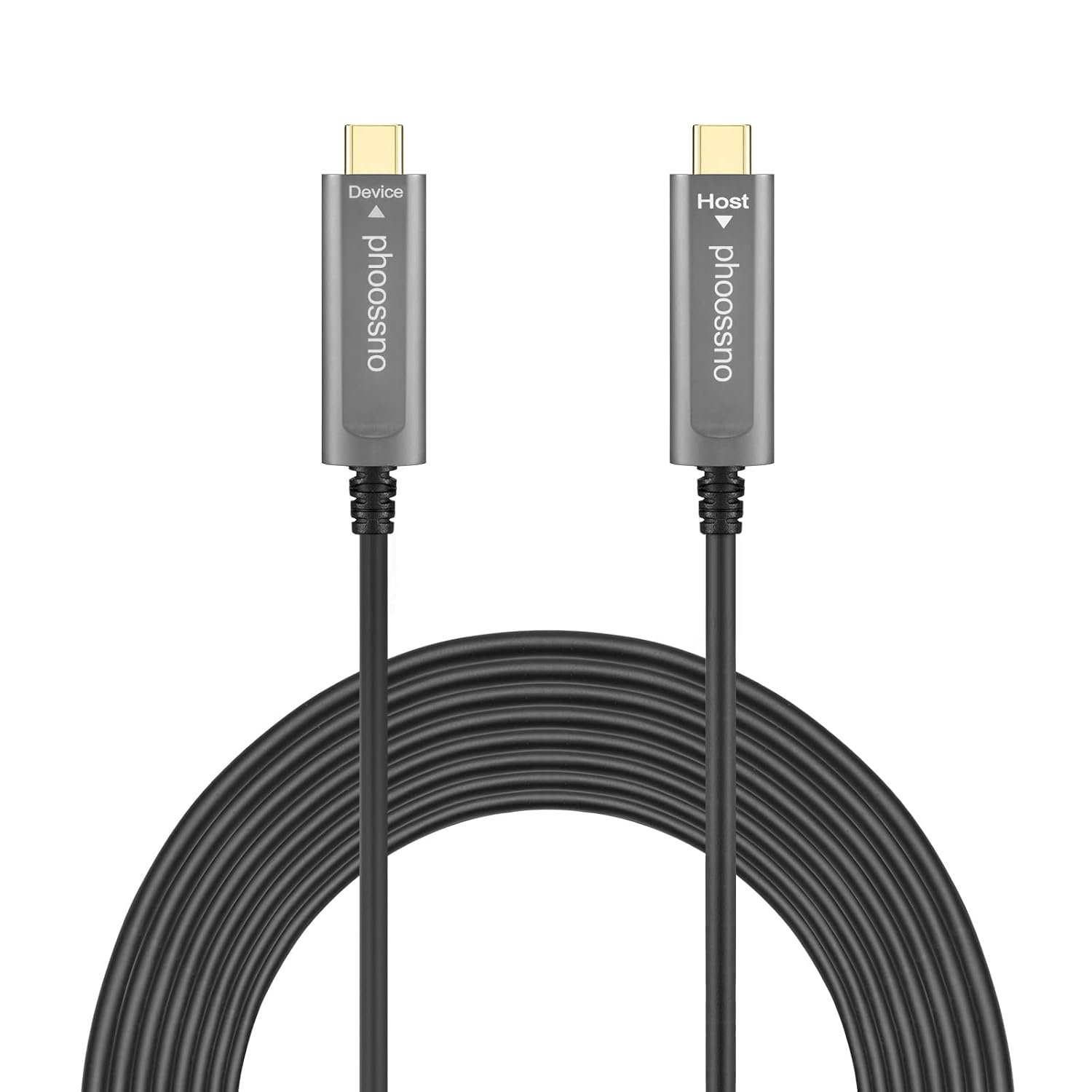 phoossno USB C - C Fiber Optik Kablo USB 3.1 Tip C Kablo 10Gbps 65FT Microsoft Azure ile uyumlu Logitech Kamera Aver Vaddio amp; Barco ClickShare Dokunmatik Ekran Kinect Intel RealSense