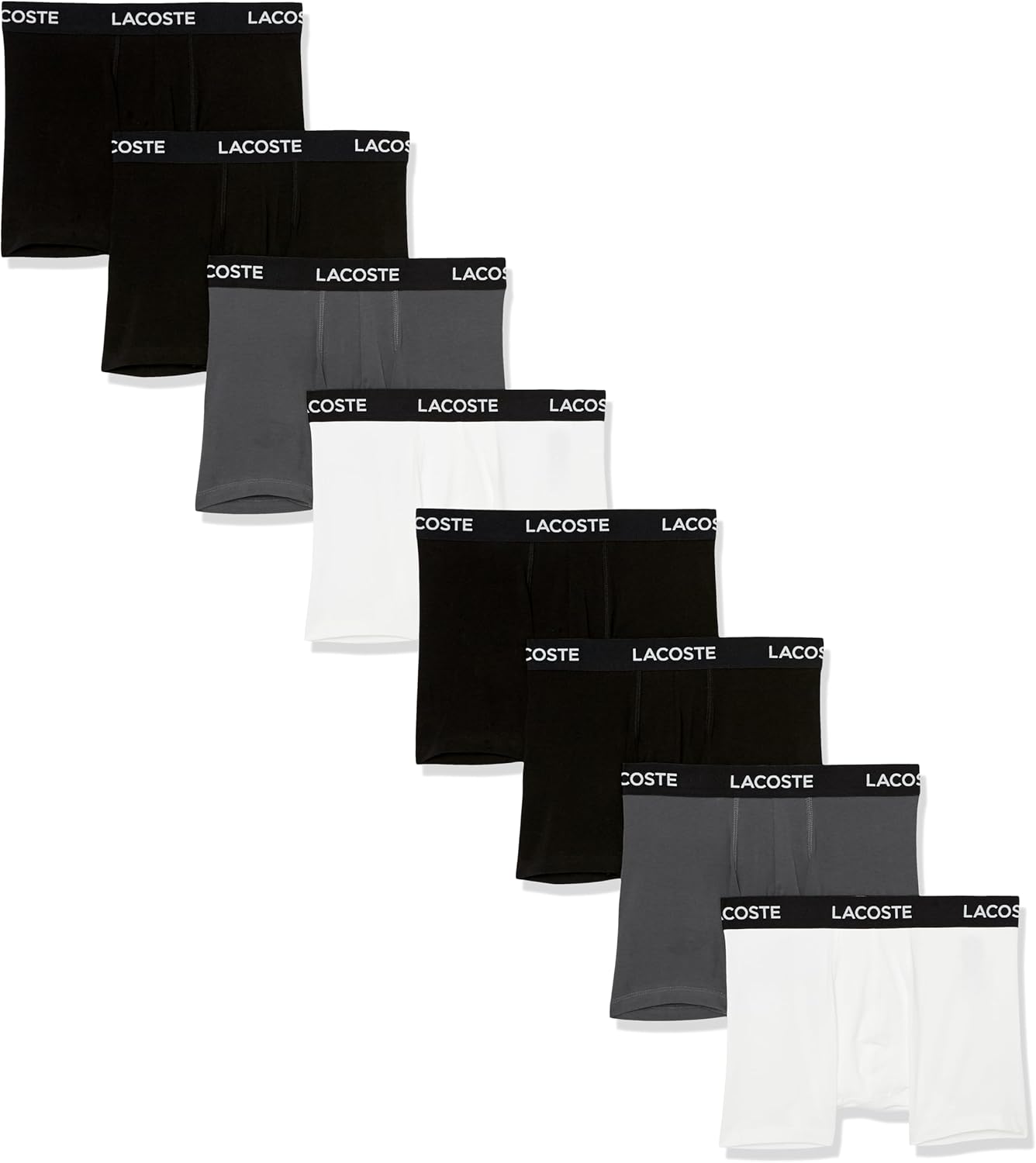 Boxer da uomo Lacoste in cotone elasticizzato, confezione da 7
