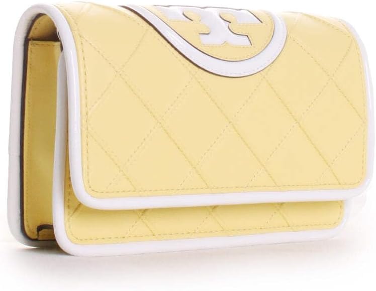 Tory Burch Hb Fleming, portemonnee met zachte patentrand en ketting, vintage handtas met citroen