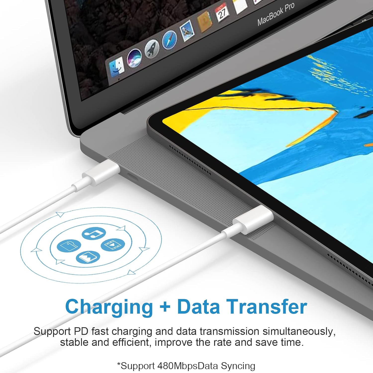 Mac Book Charger Mac Book Air Charger [Apple MFI Certified] 61W/87W/96W/118W Chromebook Charger USB C Power Adapter 7.2Ft Cord for Mac Book Air 16 15 14 13 inch, iPad Pro and All USB C Device · v3
