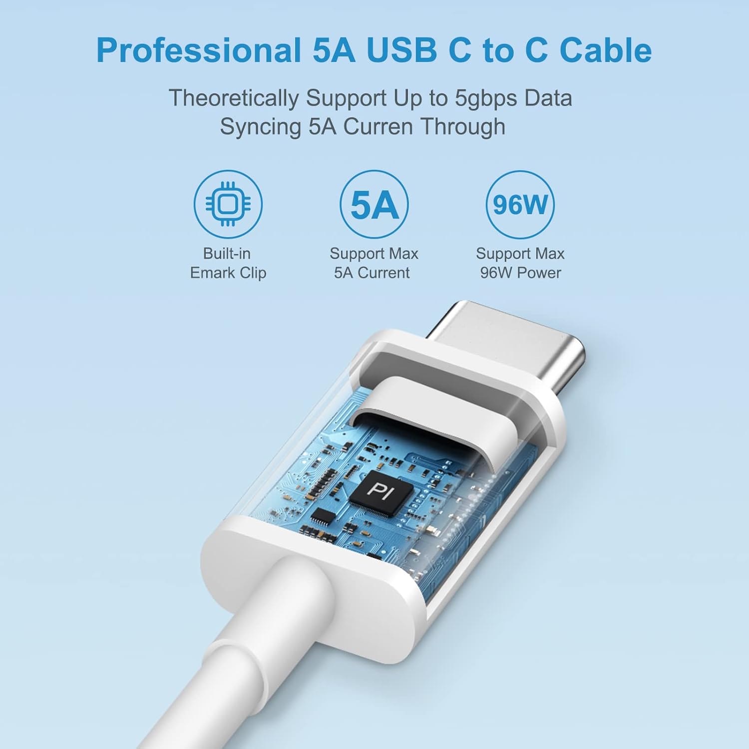 Mac Book Charger Mac Book Air Charger [Apple MFI Certified] 61W/87W/96W/118W Chromebook Charger USB C Power Adapter 7.2Ft Cord for Mac Book Air 16 15 14 13 inch, iPad Pro and All USB C Device · v3