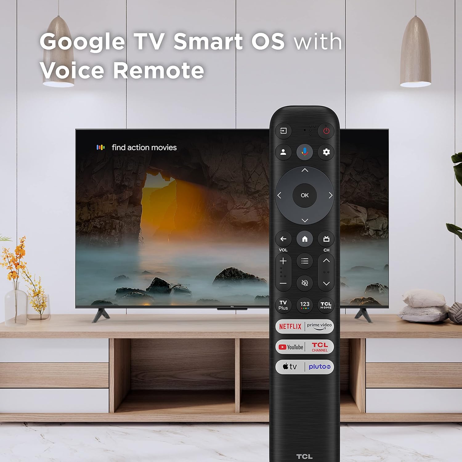 TCL 50-Inch Class S4 4K LED Smart TV with Google (50S450G, 2023 Model), Dolby Vision, HDR Pro, Atmos, Assistant Built-in Voice Remote, Works Alexa, Streaming UHD Television · v2