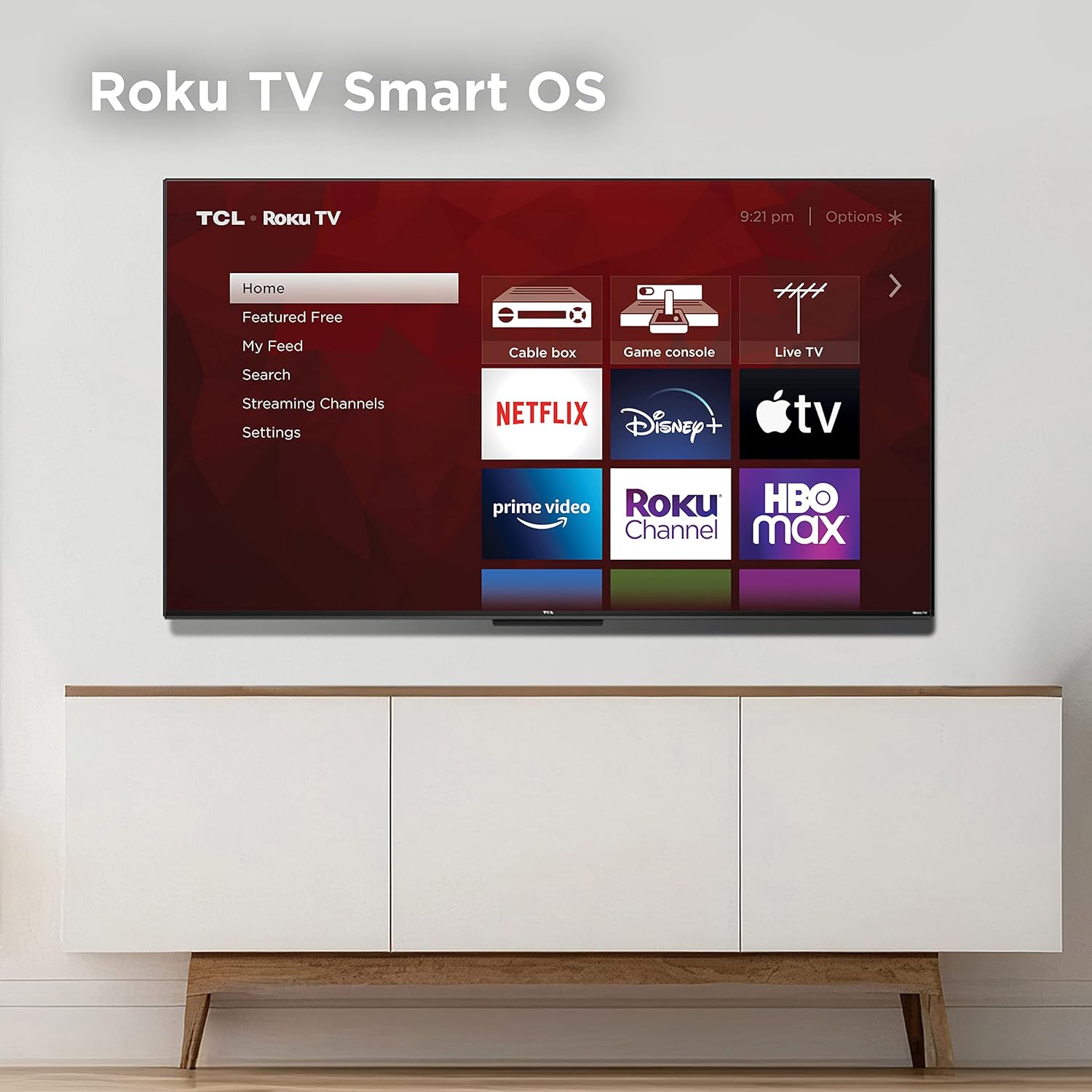 TCL สมาร์ททีวี LED 4K Class S4 ขนาด 50 นิ้ว พร้อม Roku TV (รุ่น 50S450R ปี 2023) Dolby Vision, HDR, Dolby Atmos ทำงานร่วมกับ Alexa, Google Assistant และ Apple HomeKit รองรับการสตรีมโทรทัศน์ UHD