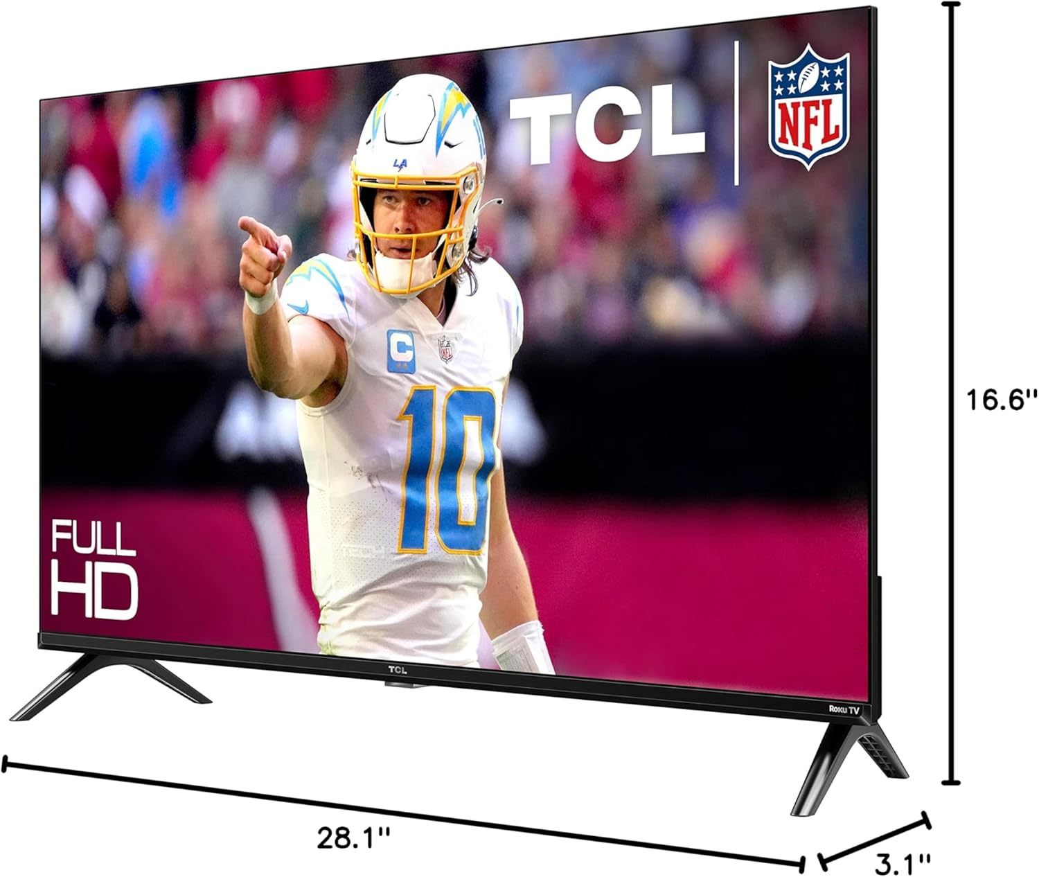 TCL 32-Inch Class S3 1080p LED Smart TV with Roku TV (32S350R, 2023 Model), Compatible with Alexa, Google Assistant, and Apple HomeKit Compatibility, Streaming FHD Television,Black · v3