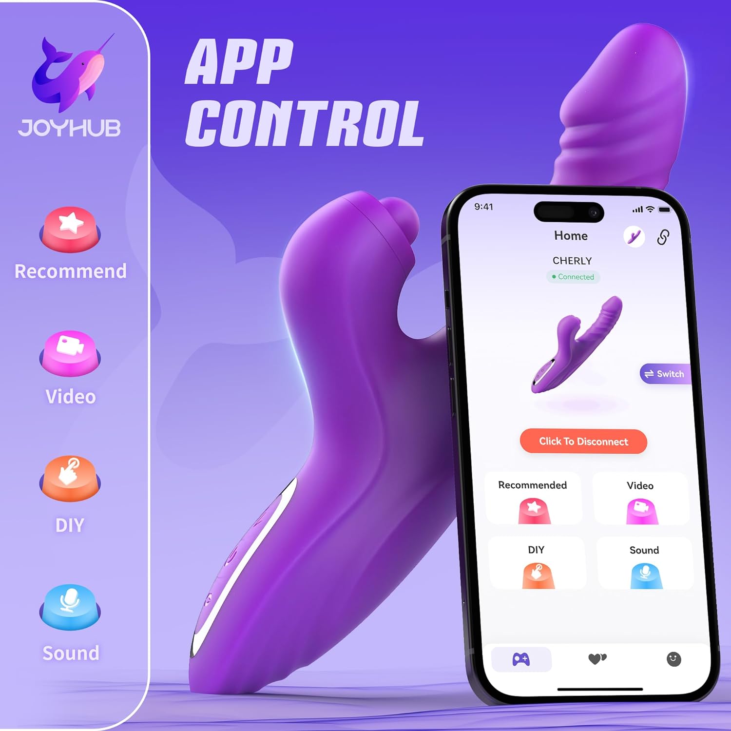 Đồ chơi tình dục cho phụ nữ Dildo đẩy - Đồ chơi tình dục rung thỏ với 10 chế độ rung 7 chế độ đẩy với liếm, máy rung âm vật điểm G Đồ chơi người lớn cho cặp đôi Đồ chơi tình dục người lớn Trò chơi