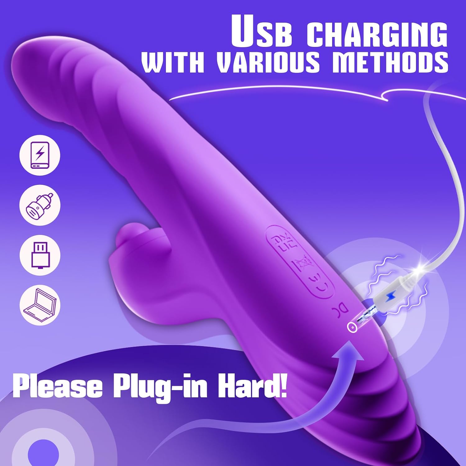 Đồ chơi tình dục cho phụ nữ Dildo đẩy - Đồ chơi tình dục rung thỏ với 10 chế độ rung 7 chế độ đẩy với liếm, máy rung âm vật điểm G Đồ chơi người lớn cho cặp đôi Đồ chơi tình dục người lớn Trò chơi