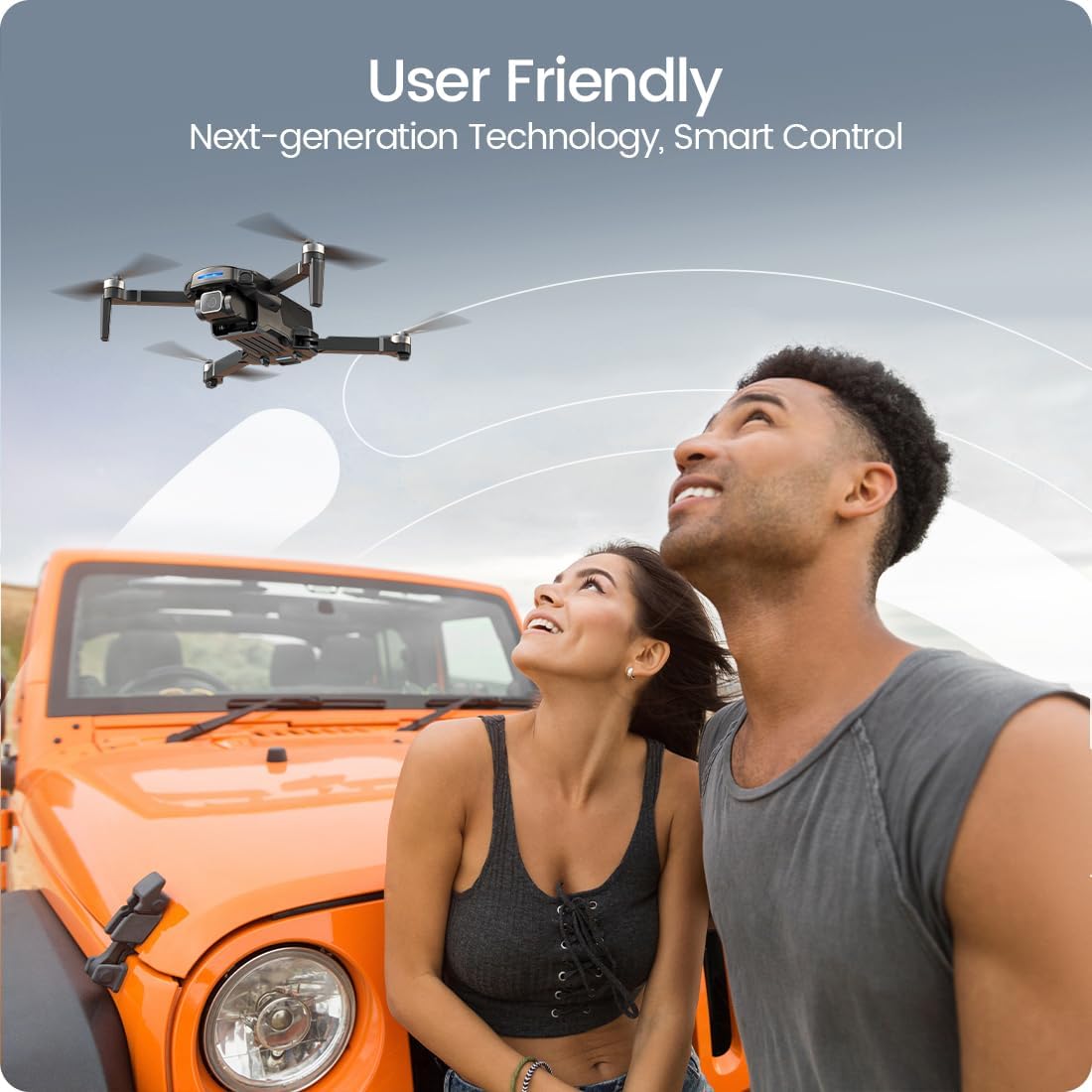 Drone GPS Holy Stone avec caméra 4K UHD pour adultes et débutants ; quadricoptère FPV RC pliable HS360S 249 g avec une portée de contrôle de 10 000 pieds, moteur sans balais, Follow Me, Smart Return Home, transmission 5G