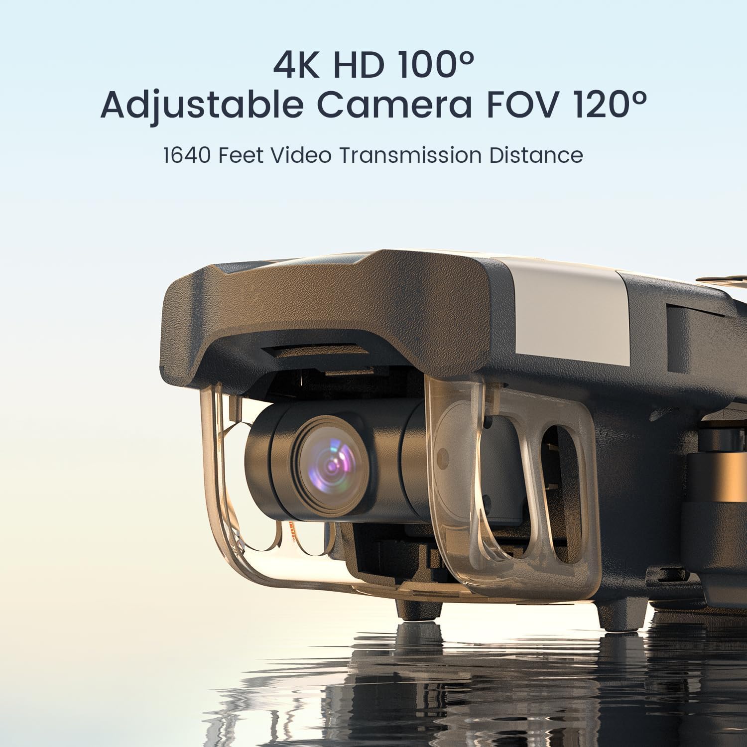 Droni Holyton con fotocamera per adulti 4k, drone HT50 con fotocamera telecomandata, GPS Quadcopter Auto Return, Follow Me, Brushless Motor, Circle Fly, Waypoint Fly, Altitude Hold, modalità Headless