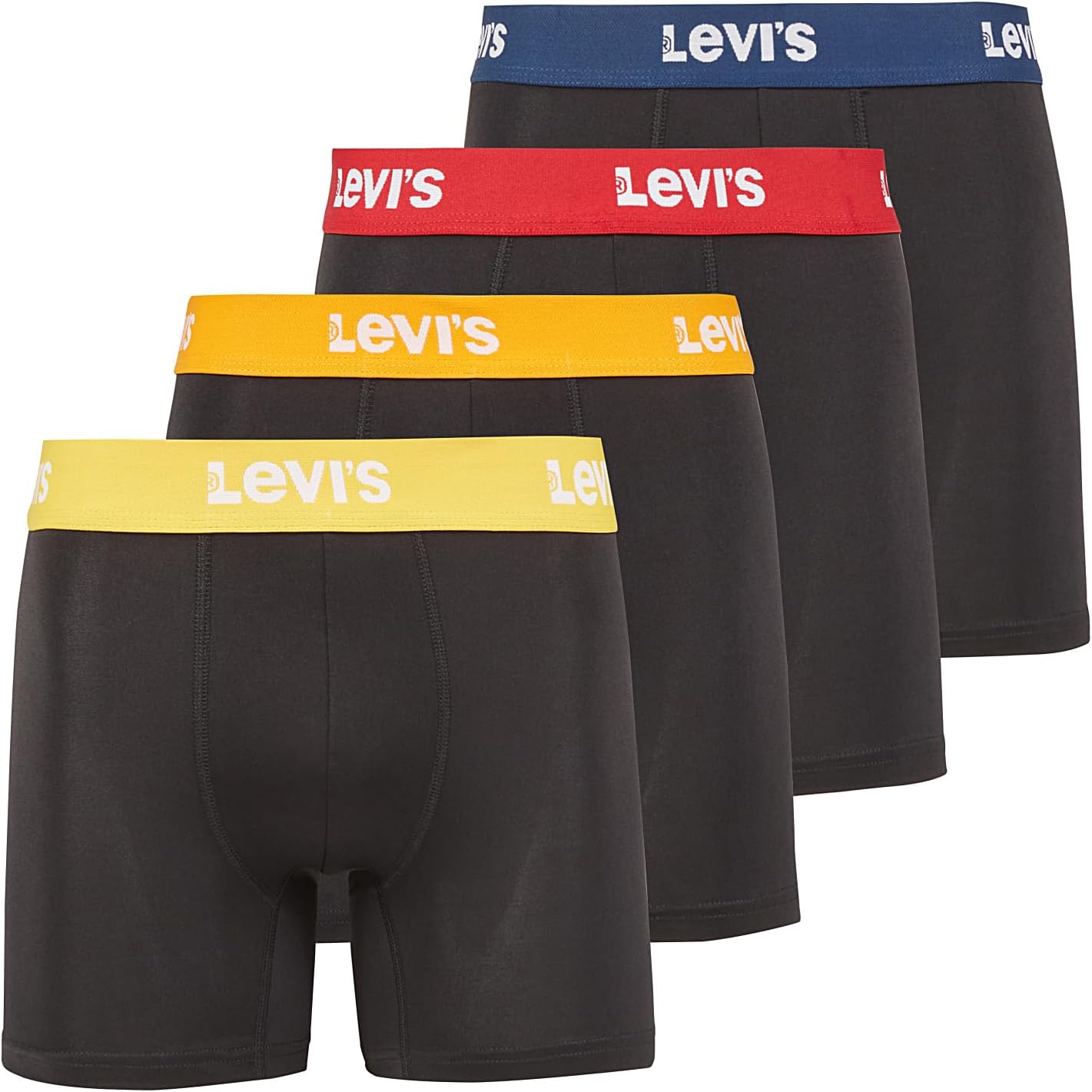 Levis Mens Underwear Microfiber Boxer Brief for Men Ultra Soft 4 Pack