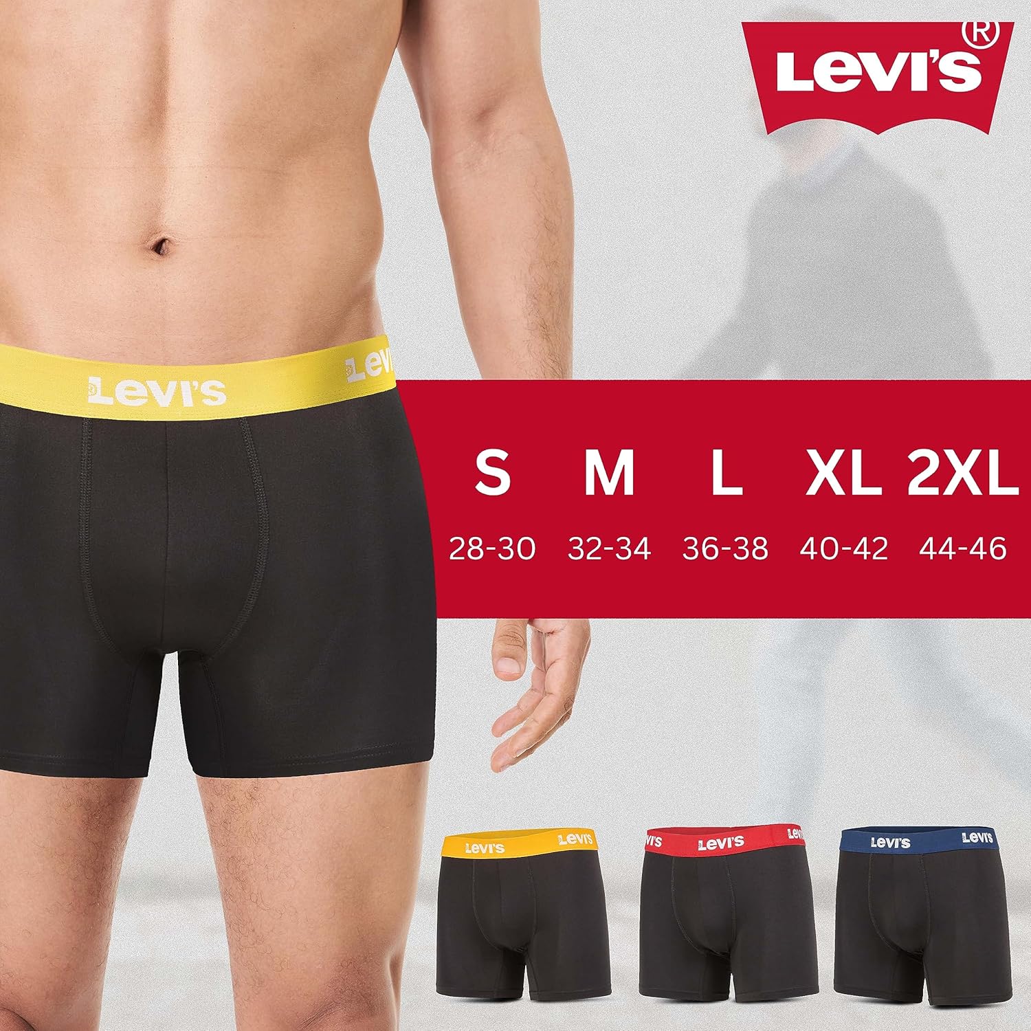 Levis Mens Underwear Microfiber Boxer Brief for Men Ultra Soft 4 Pack · v2