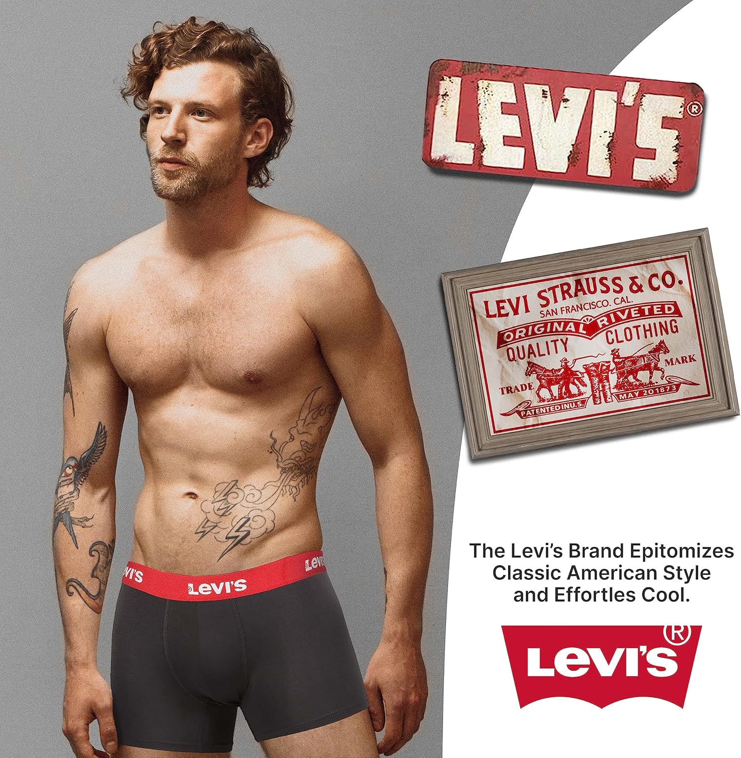 Levis Mens Underwear Microfiber Boxer Brief for Men Ultra Soft 4 Pack · v2