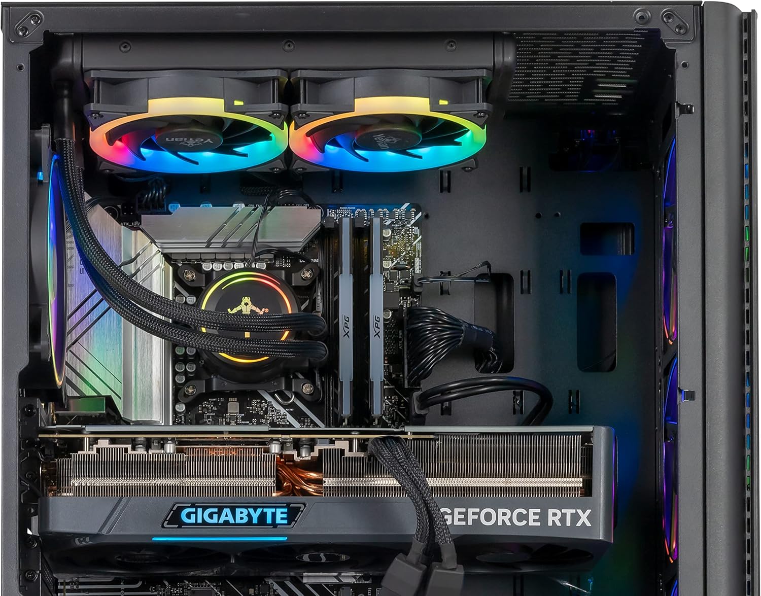 YEYIAN Yari II Gaming PC Desktop - GeForce RTX 4070 Graphics, 13th Gen Intel Core i7 13700F, 16GB DDR4 3200MHz Computer, 1TB NVMe SSD, Liquid Cooled, Windows 11 Home OS, Wi-Fi  Bluetooth · v2
