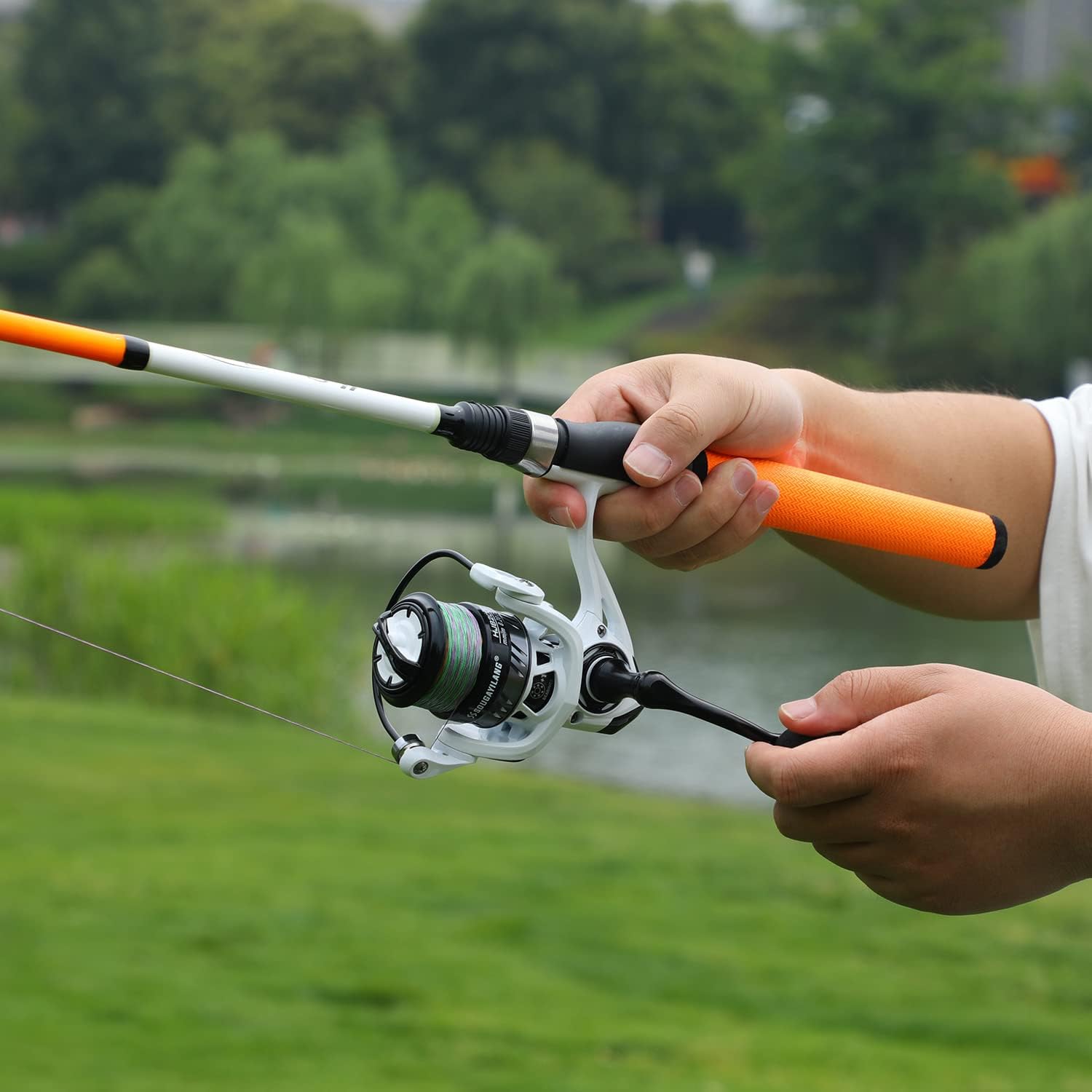 Sougayilang 낚싯대와 릴 콤보, 베이트캐스팅 릴 콤보가 있는 중형 낚싯대, 2피스 낚싯대 콤보