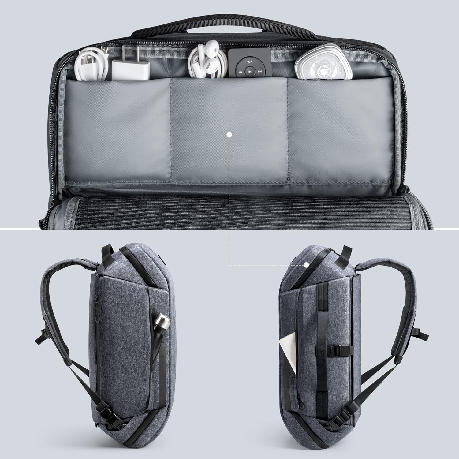 KORIN ClickPackPro Anti theft Laptop Backpack Waterproof Travel Daypack with USB Charging Port TSA Lock … · v2