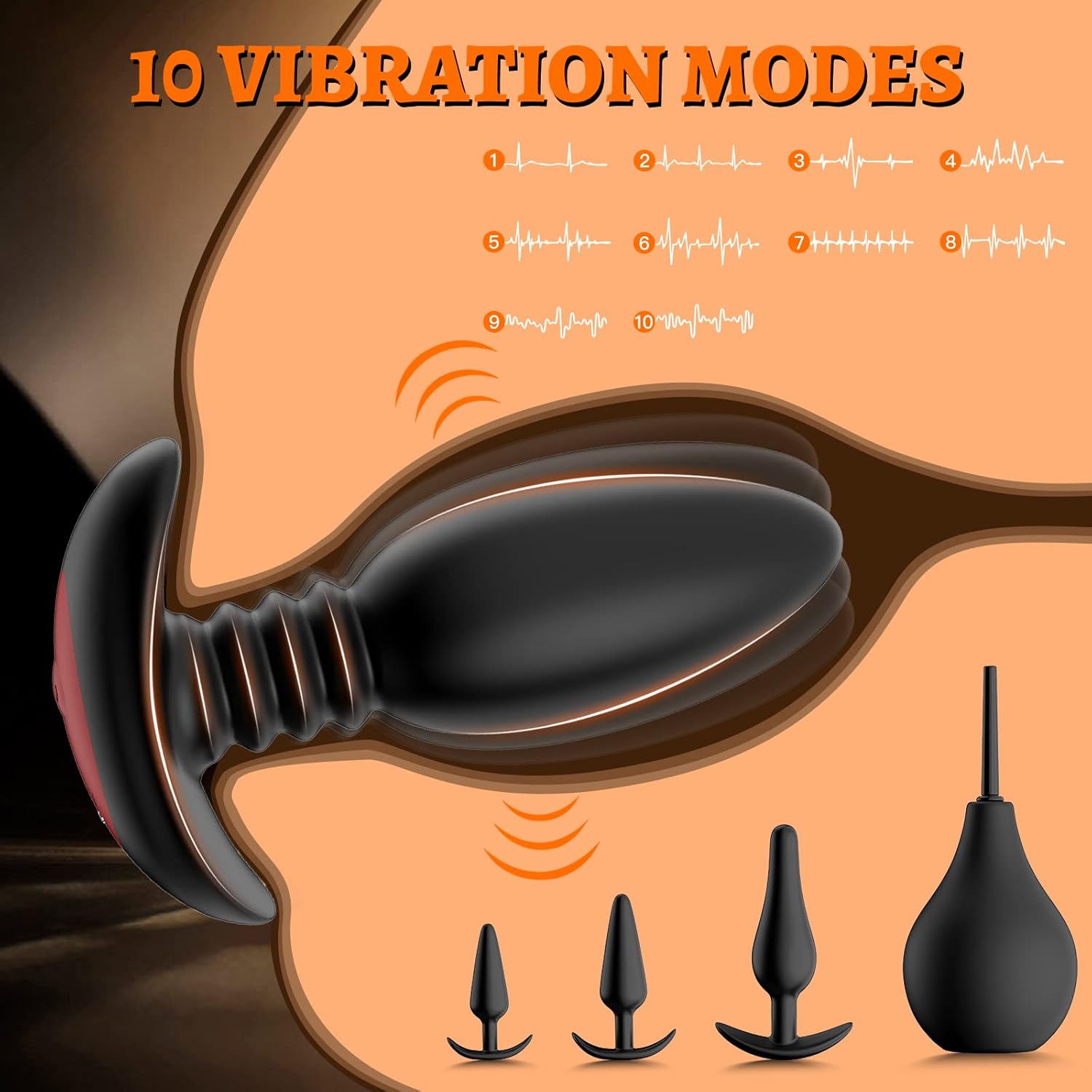 5PCS Vibrating Butt Plug Set Anal Plug Training Kit, Prostate Massager Anal Vibrator with 10 Vibration Modes, Remote Control Anal Dildo Toy Male Adult Sex Toys for Men Women or Couple Pleasure · v3