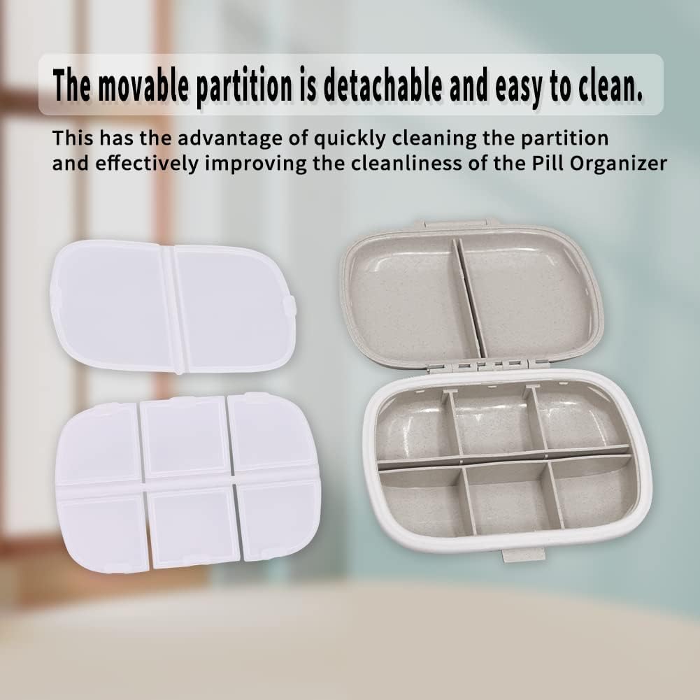 8 Compartments Pill Organizer, Weekly Pill Organizer, Daily Pill Organizer, Travel Pill Organizer, Pill Box 7 Day, Pill Holder, Pill Containers for Medicine Supplements Fish Oil · v2