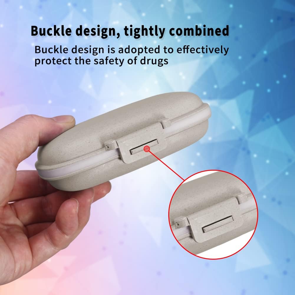 8 Compartments Pill Organizer, Weekly Pill Organizer, Daily Pill Organizer, Travel Pill Organizer, Pill Box 7 Day, Pill Holder, Pill Containers for Medicine Supplements Fish Oil · v2