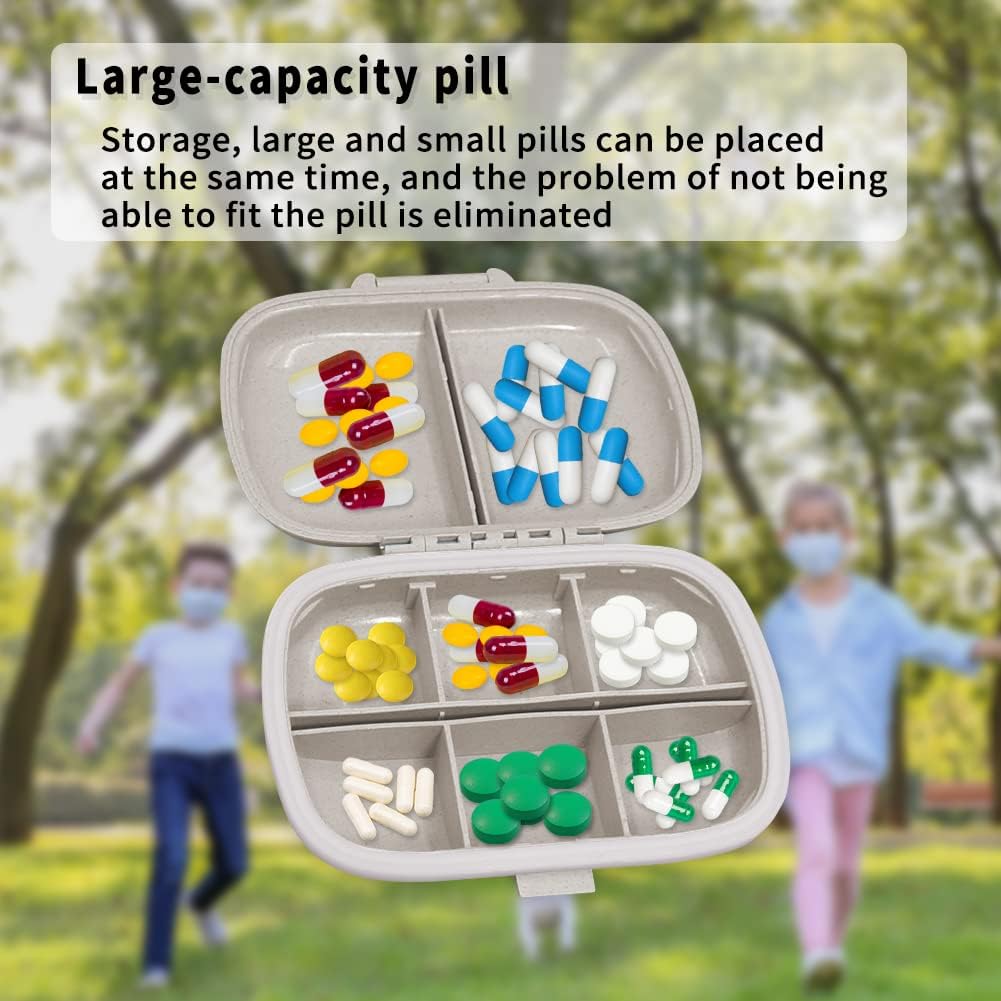 8 Compartments Pill Organizer, Weekly Pill Organizer, Daily Pill Organizer, Travel Pill Organizer, Pill Box 7 Day, Pill Holder, Pill Containers for Medicine Supplements Fish Oil · v2