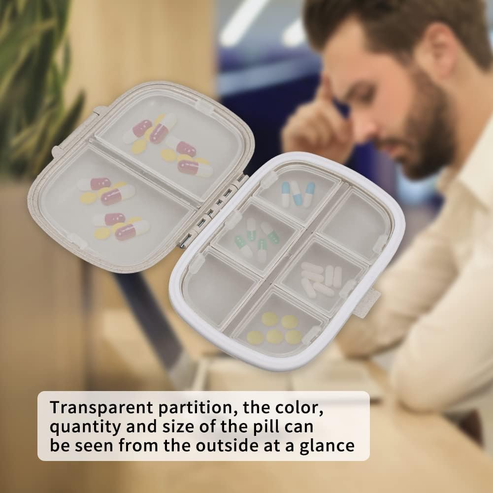 8 Compartments Pill Organizer, Weekly Pill Organizer, Daily Pill Organizer, Travel Pill Organizer, Pill Box 7 Day, Pill Holder, Pill Containers for Medicine Supplements Fish Oil · v2
