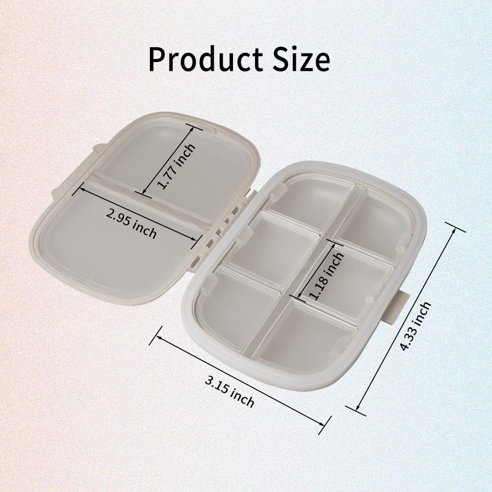 8 Compartments Pill Organizer, Weekly Pill Organizer, Daily Pill Organizer, Travel Pill Organizer, Pill Box 7 Day, Pill Holder, Pill Containers for Medicine Supplements Fish Oil · v2