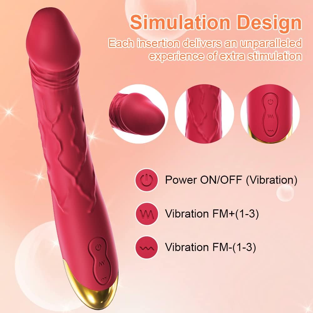7.6 Inch Realistic Dildo Vibrator for Women，10 Powerful Vibration Modes for Clitoral and G-spot Stimulation, Waterproof Rose Adult Sex Toys for Women and Couples · v2