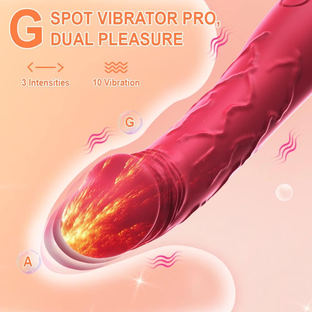 7.6 Inch Realistic Dildo Vibrator for Women，10 Powerful Vibration Modes for Clitoral and G-spot Stimulation, Waterproof Rose Adult Sex Toys for Women and Couples · v2