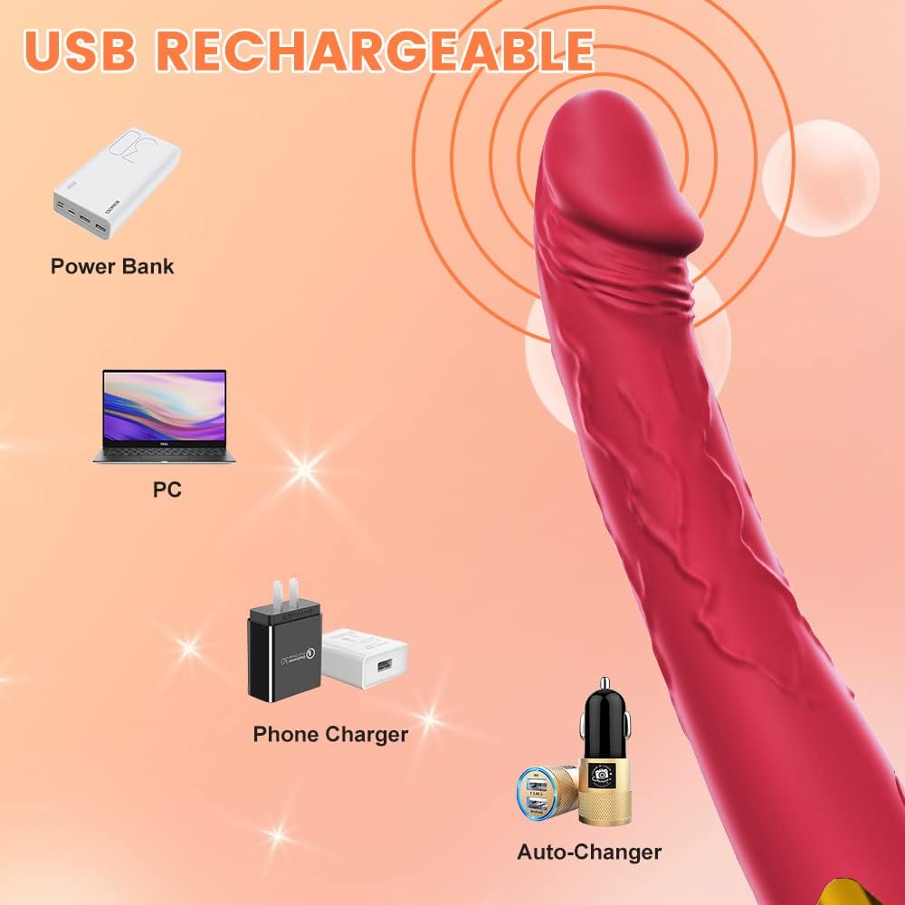 7.6 Inch Realistic Dildo Vibrator for Women，10 Powerful Vibration Modes for Clitoral and G-spot Stimulation, Waterproof Rose Adult Sex Toys for Women and Couples · v2