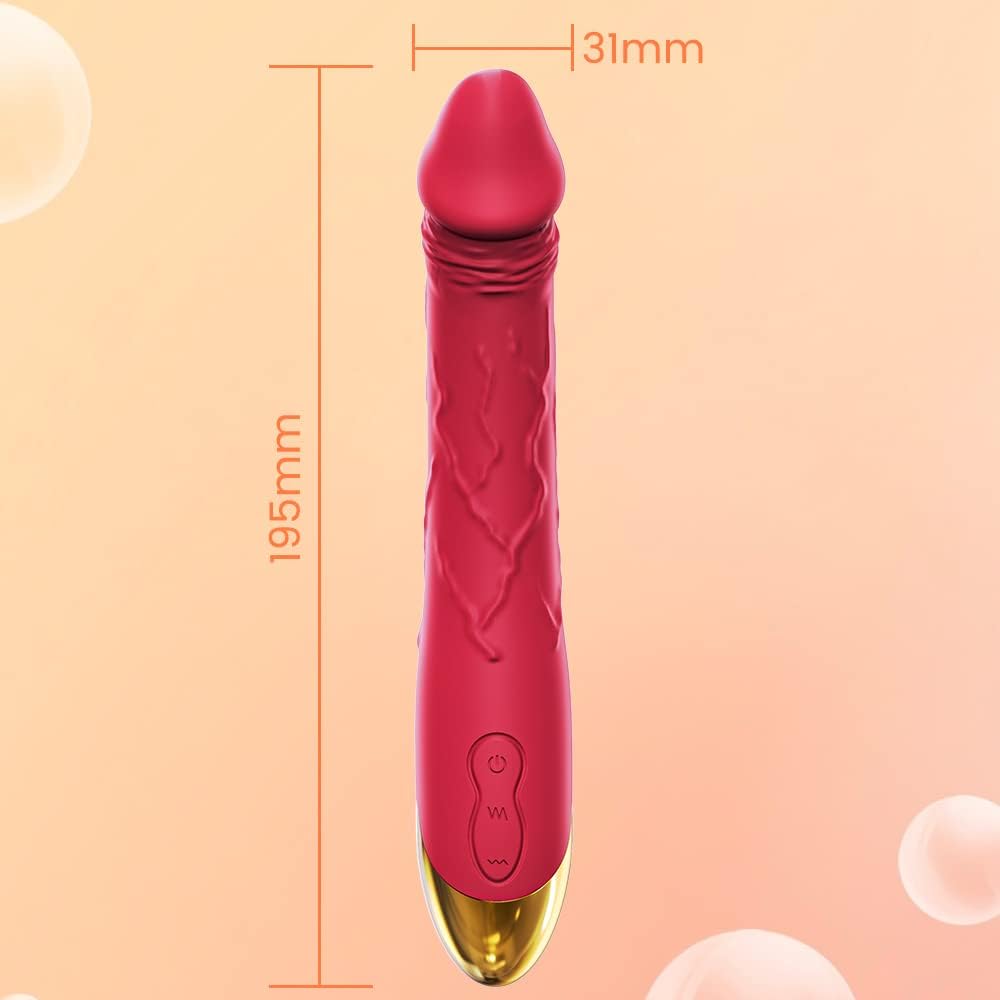 7.6 Inch Realistic Dildo Vibrator for Women，10 Powerful Vibration Modes for Clitoral and G-spot Stimulation, Waterproof Rose Adult Sex Toys for Women and Couples · v2