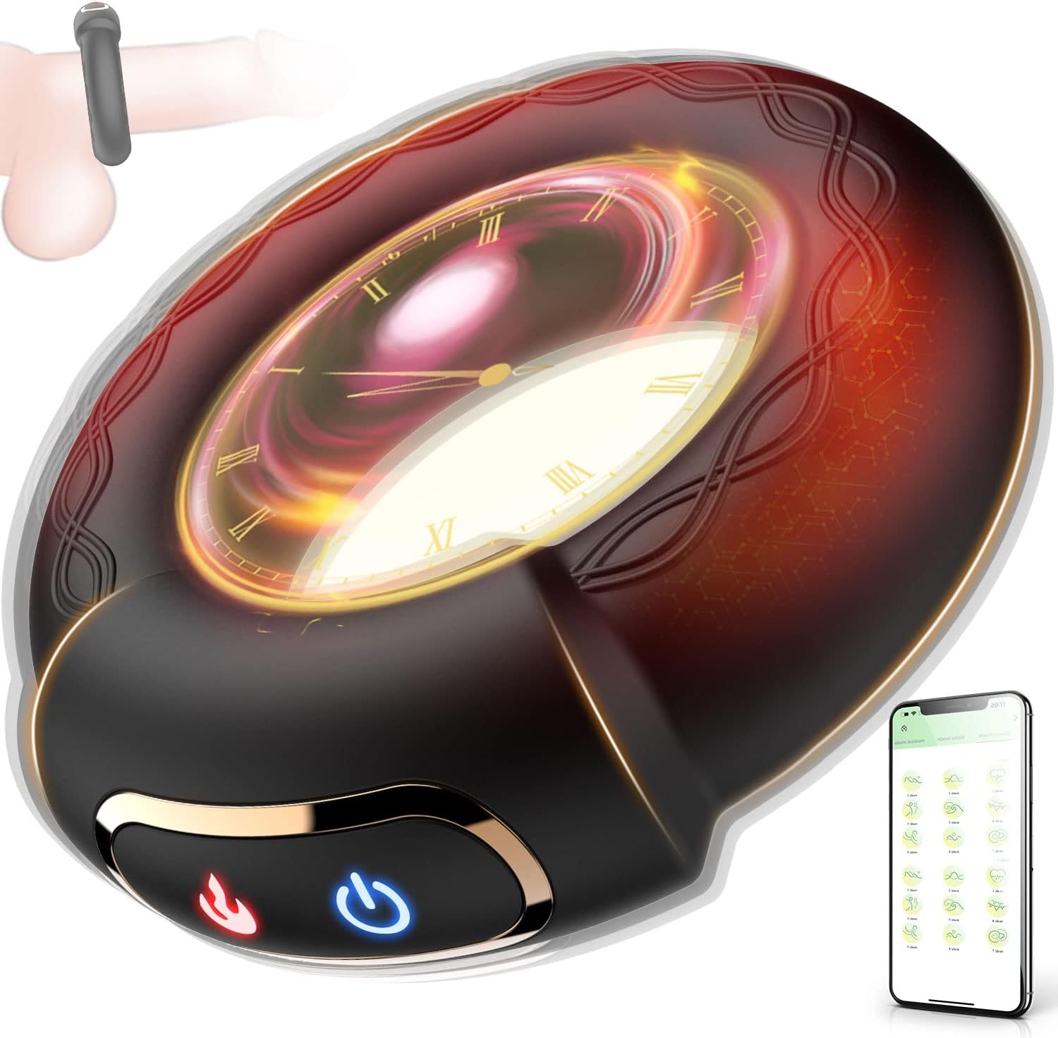 Vibrating Cock Ring, 9 Vibrations with Heating Penis Ring Vibrator Sex Toys for Men, Adult Toys Vibrating Penis Ring Male Sex Toys, Cock Ring Vibrator Couples Sex Toys, Adult Sex Toys  Games · v2