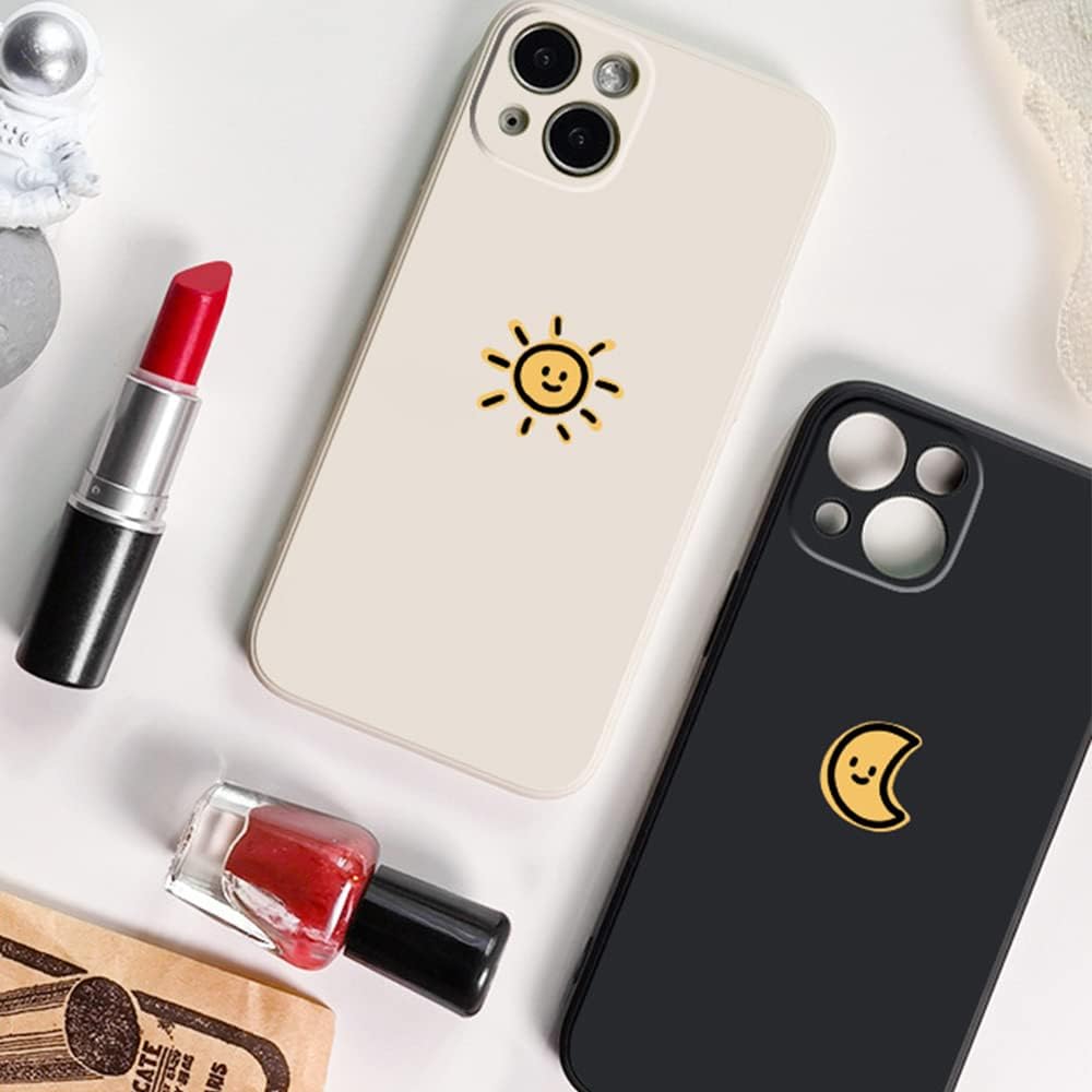 Casechics Compatible avec une coque pour iPhone, coque de téléphone souple et résistante aux chocs en silicone (Whitesun, iPhone 13)