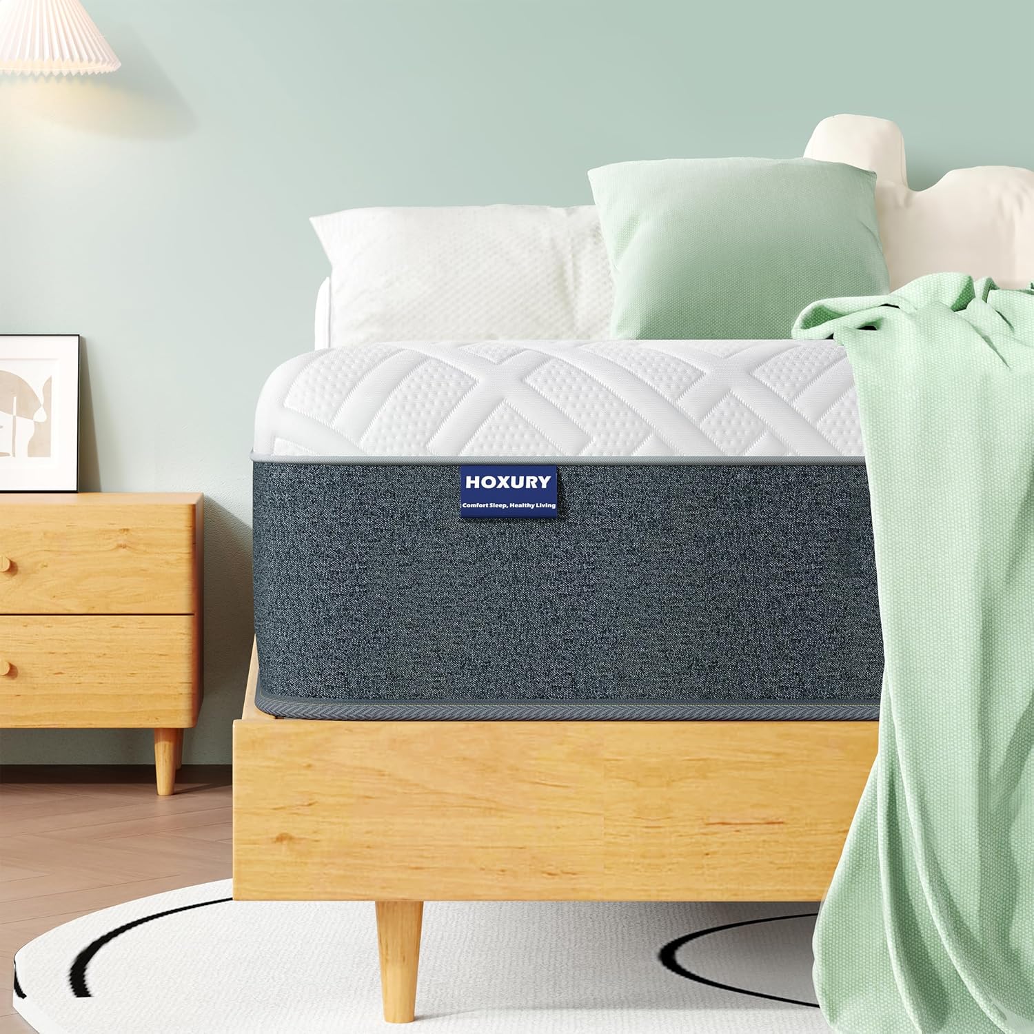 King Mattress, 12 Inch Green Tea Memory Foam Mattress in a Box, Medium Firm King Size Mattress for Pressure Relief, CertiPUR-US Certified · v2