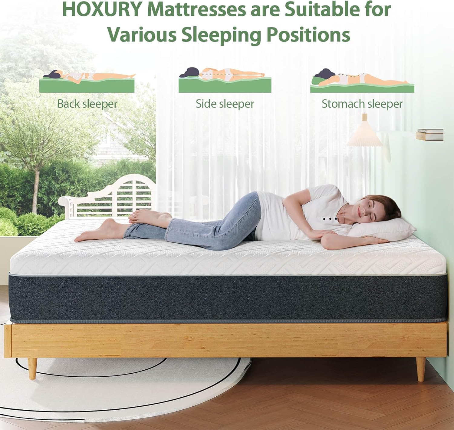 King Mattress, 12 Inch Green Tea Memory Foam Mattress in a Box, Medium Firm King Size Mattress for Pressure Relief, CertiPUR-US Certified · v2