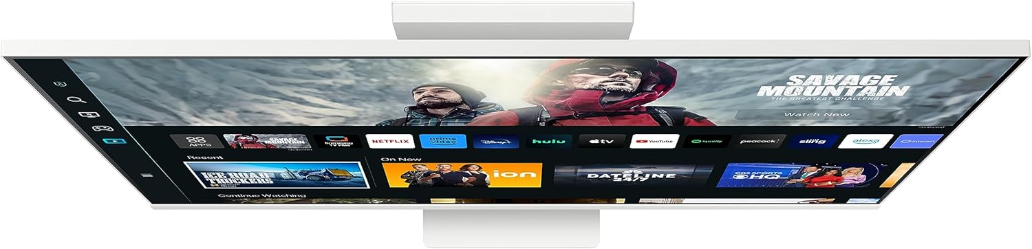 SAMSUNG 27 M80C UHD HDR-Smart-Computerbildschirm mit Streaming-TV, inklusive Slimfit-Kamera, kabelloser PC-Fernzugriff, integriertes Alexa (LS27CM801UNXZA), Warmweiß