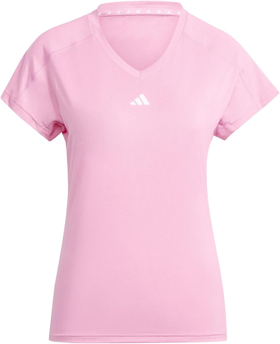 adidas Womens Train Essentials Minimal Branding V-Neck T-Shirt