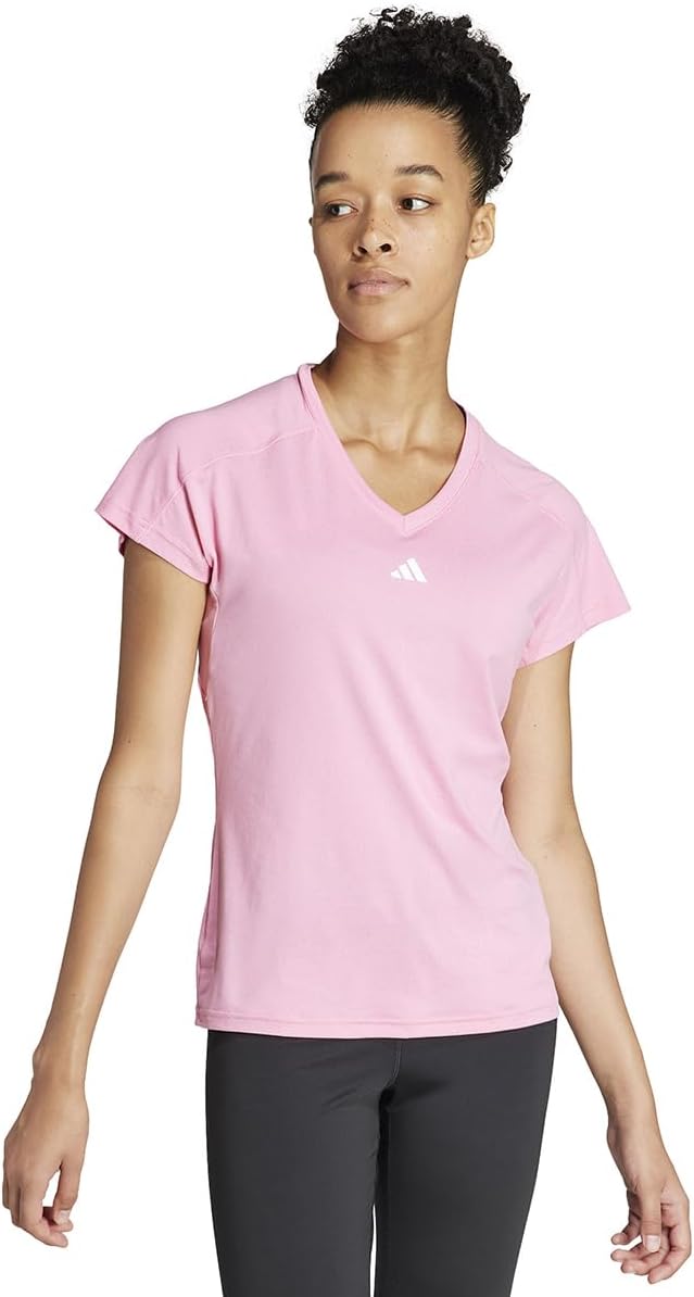 adidas Womens Train Essentials Minimal Branding V-Neck T-Shirt · v3