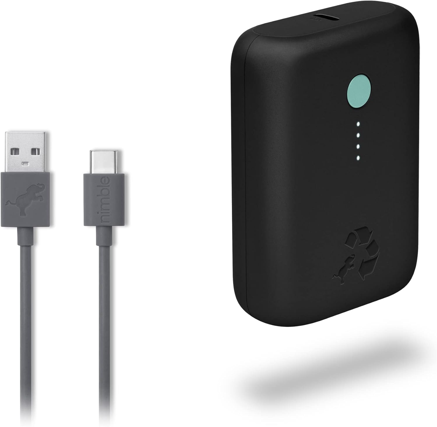 Nimble Champ 5K Portable Charger, 15W USB-C Fast Charging Power Bank Compatible with iPhone, iPad, Android and More, Made from Recycled Plastic · v3